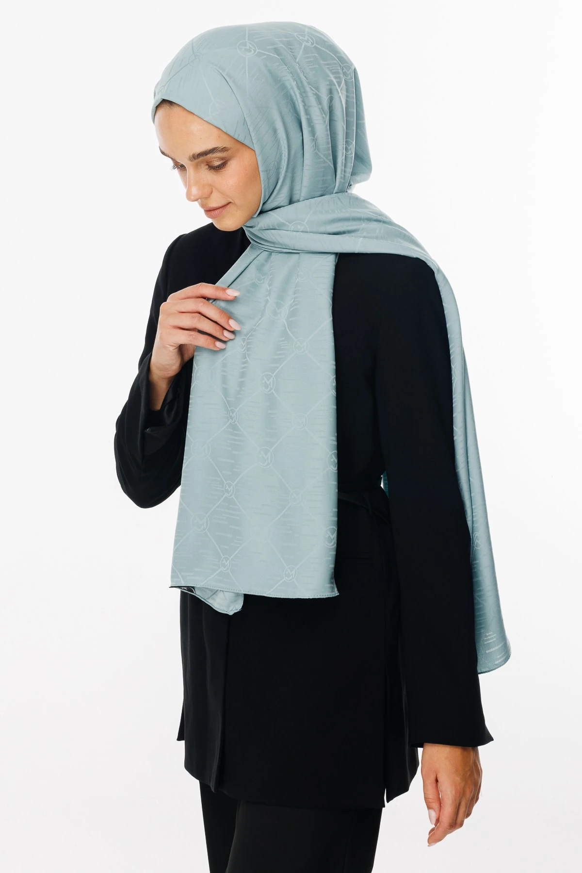 Moon Is Pattern Jacquard Shawl - Cagla