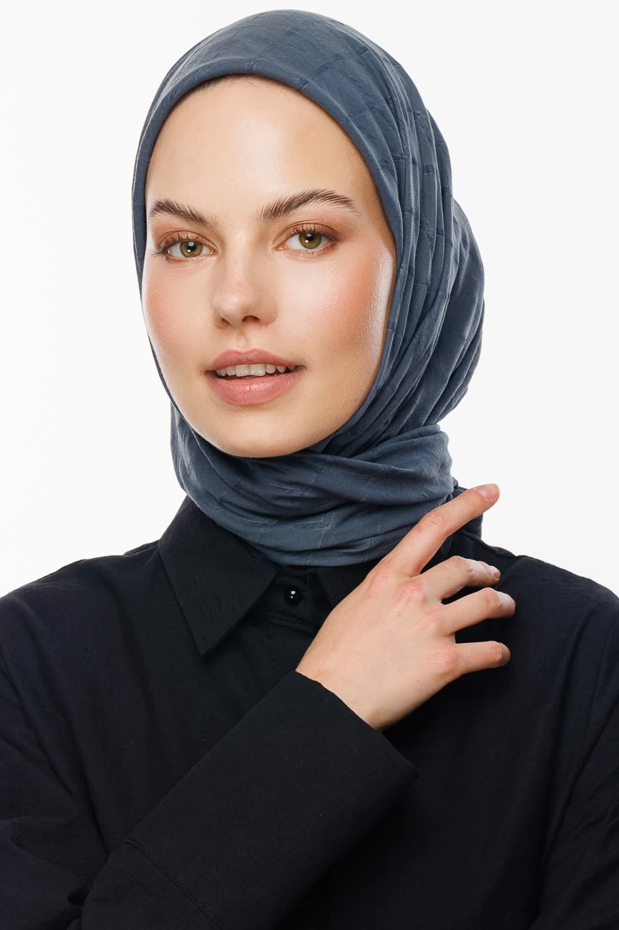 Bamboo Jacquard Scarf - Anthracite