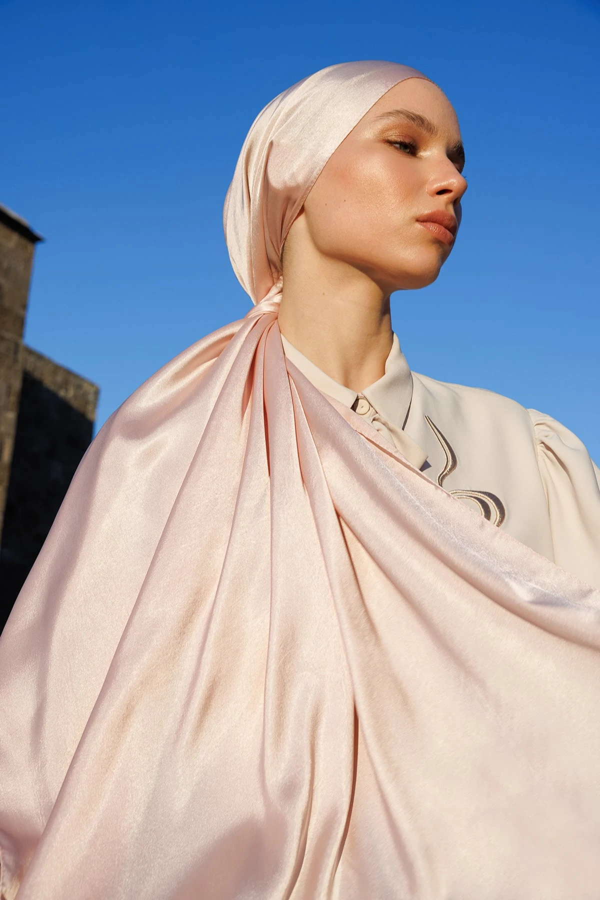 Toptan Diamond Aura Şal - Pudra