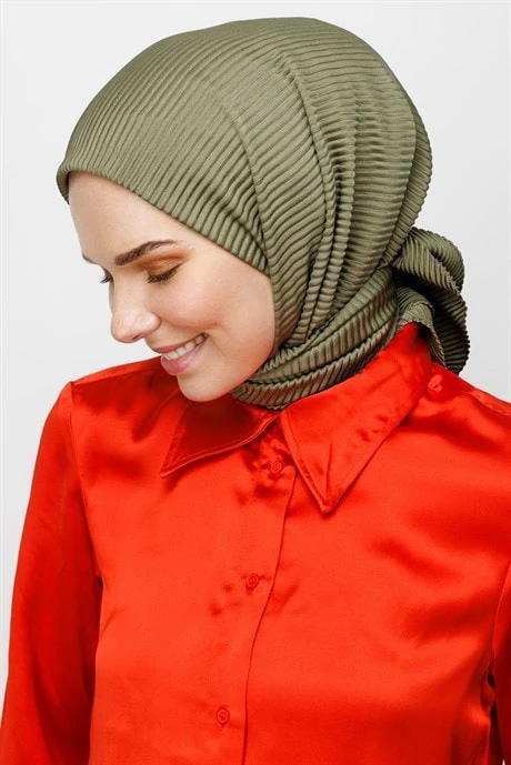 Toptan Pilise Eşarp - Soft Yeşil