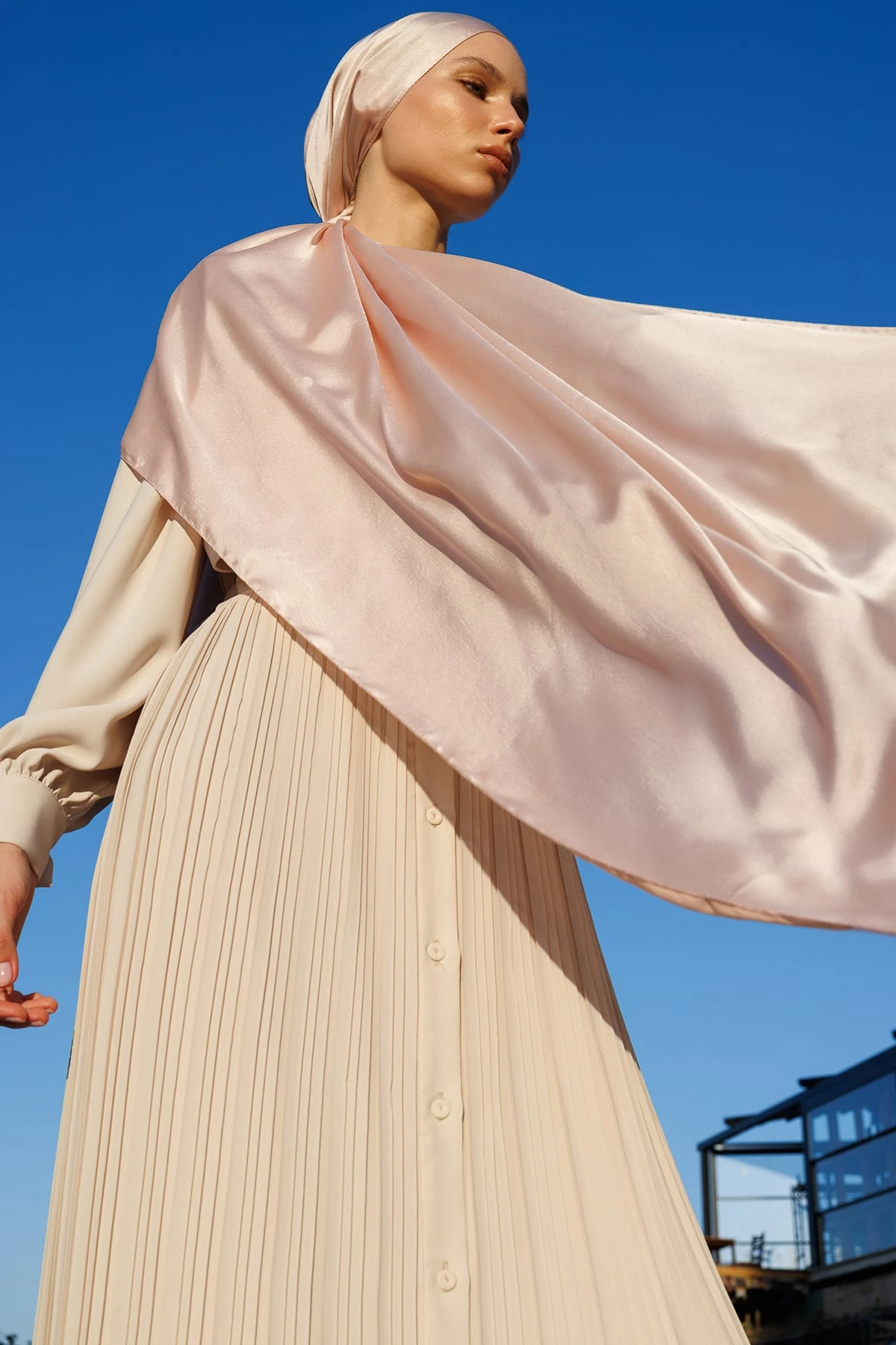 Toptan Diamond Aura Şal - Pudra