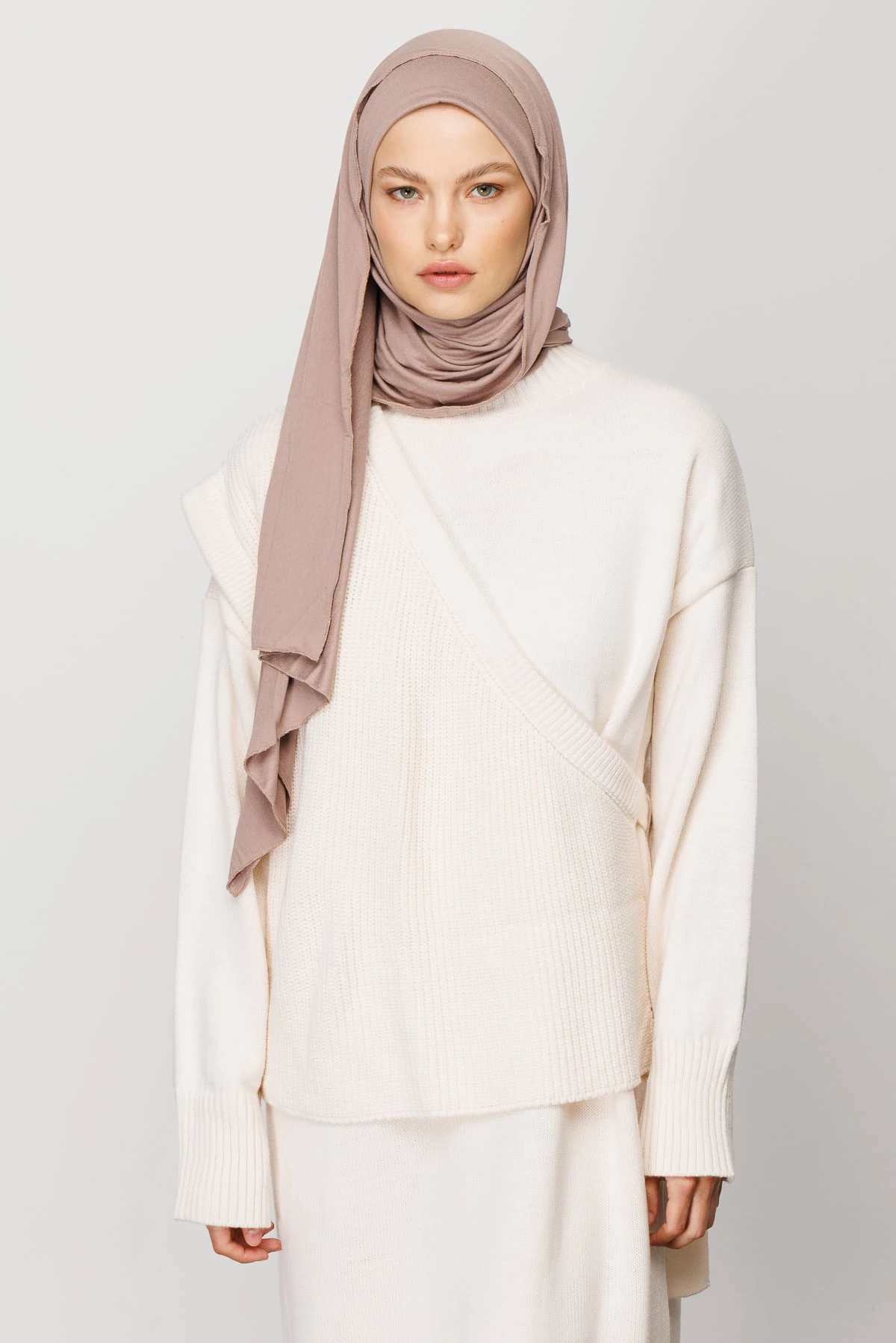 Toptan Penye Şal - Açık Vizon