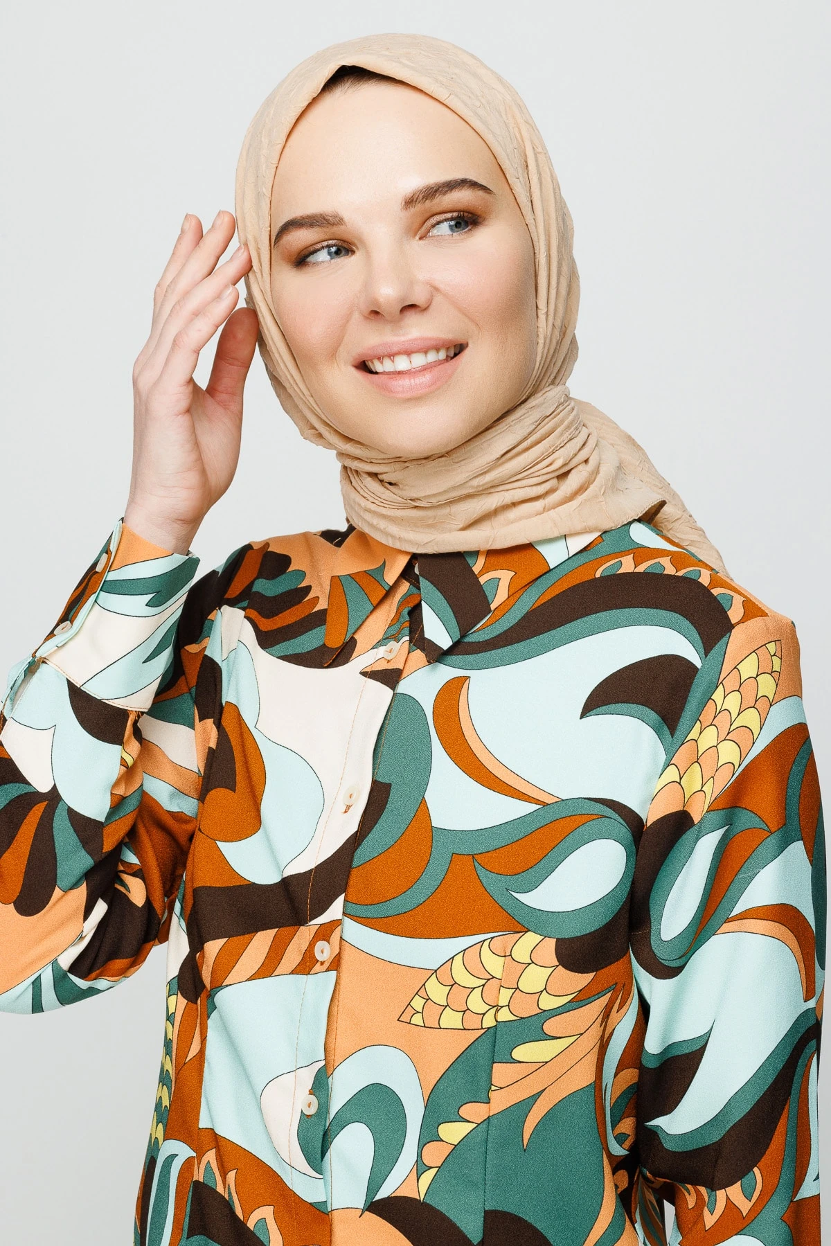 Toptan Bambu Eşarp - Kum Beji