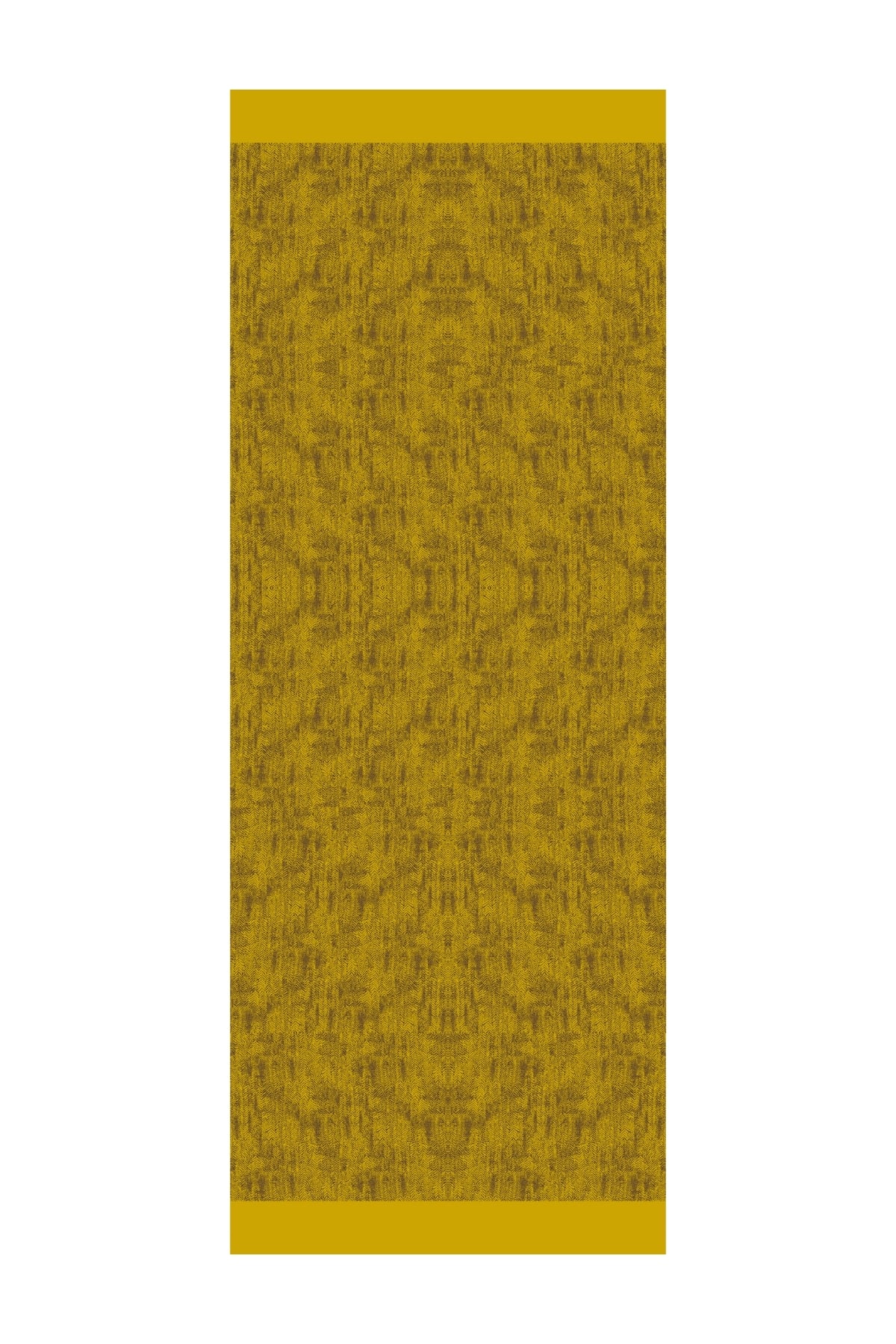 Toptan Sahra Desen Çift Taraflı Şal - Acı Kahve-Hardal