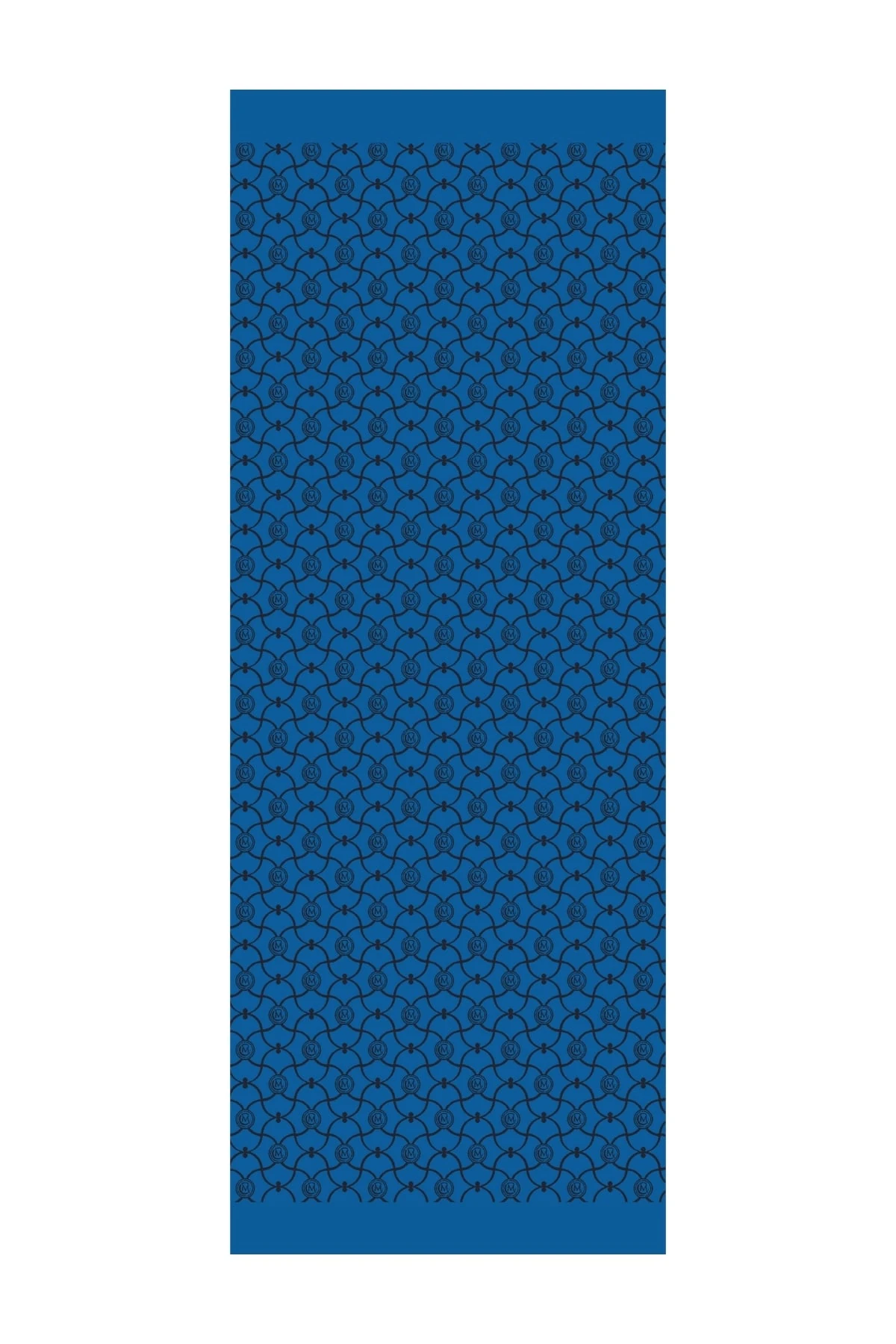 Toptan Marrakech Desen Çift Taraflı Şal - Siyah-İndigo