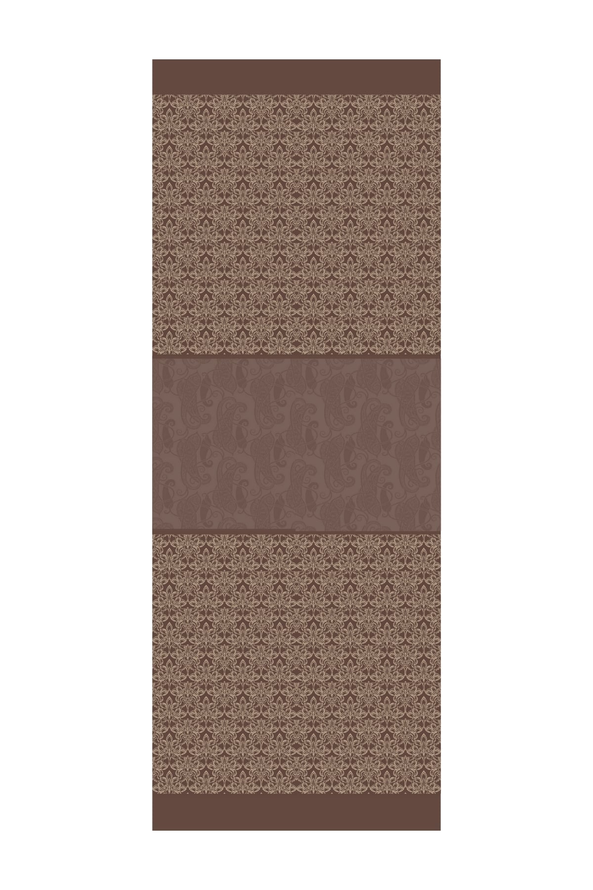 Nora-Pattern Reversible Shawl - Bitter Brown-Beige