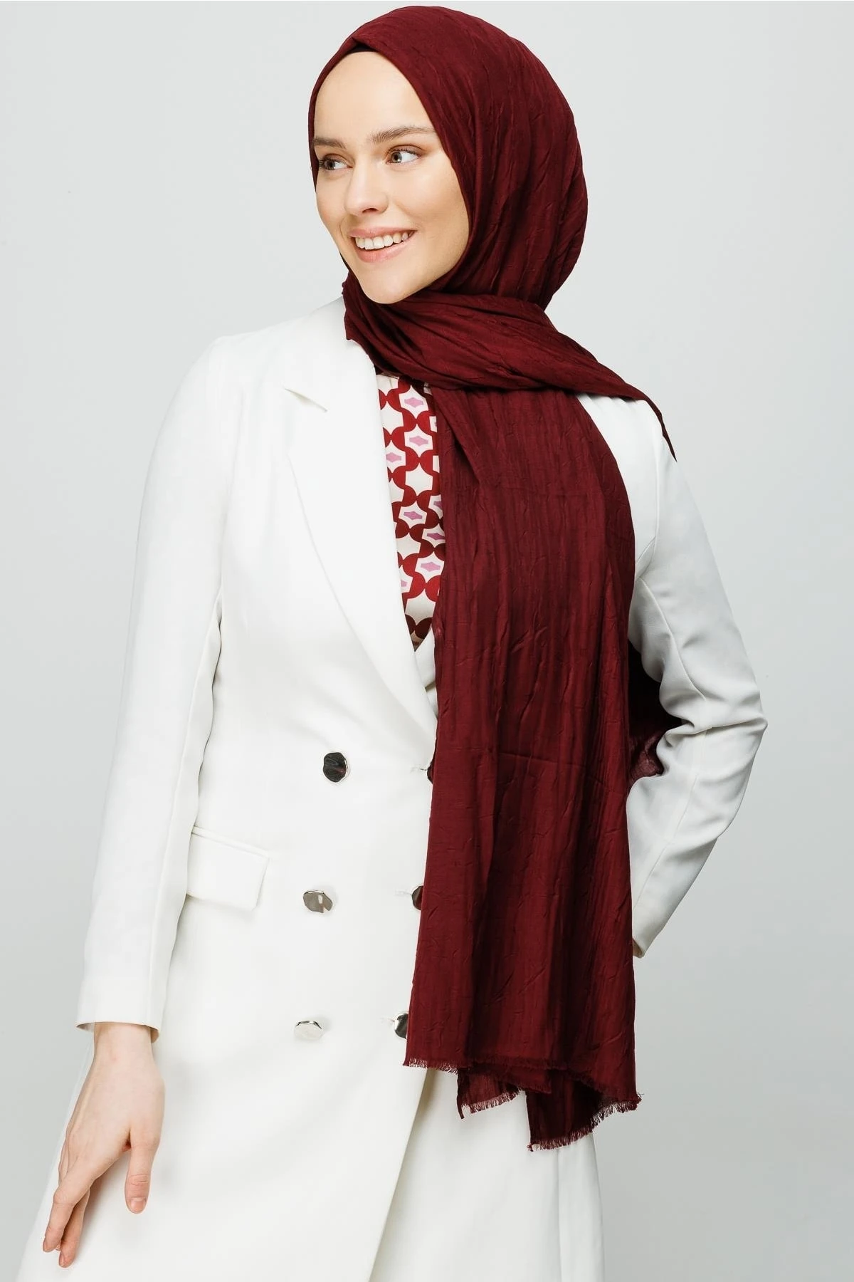 Bamboo Shawl - Dark Burgundy