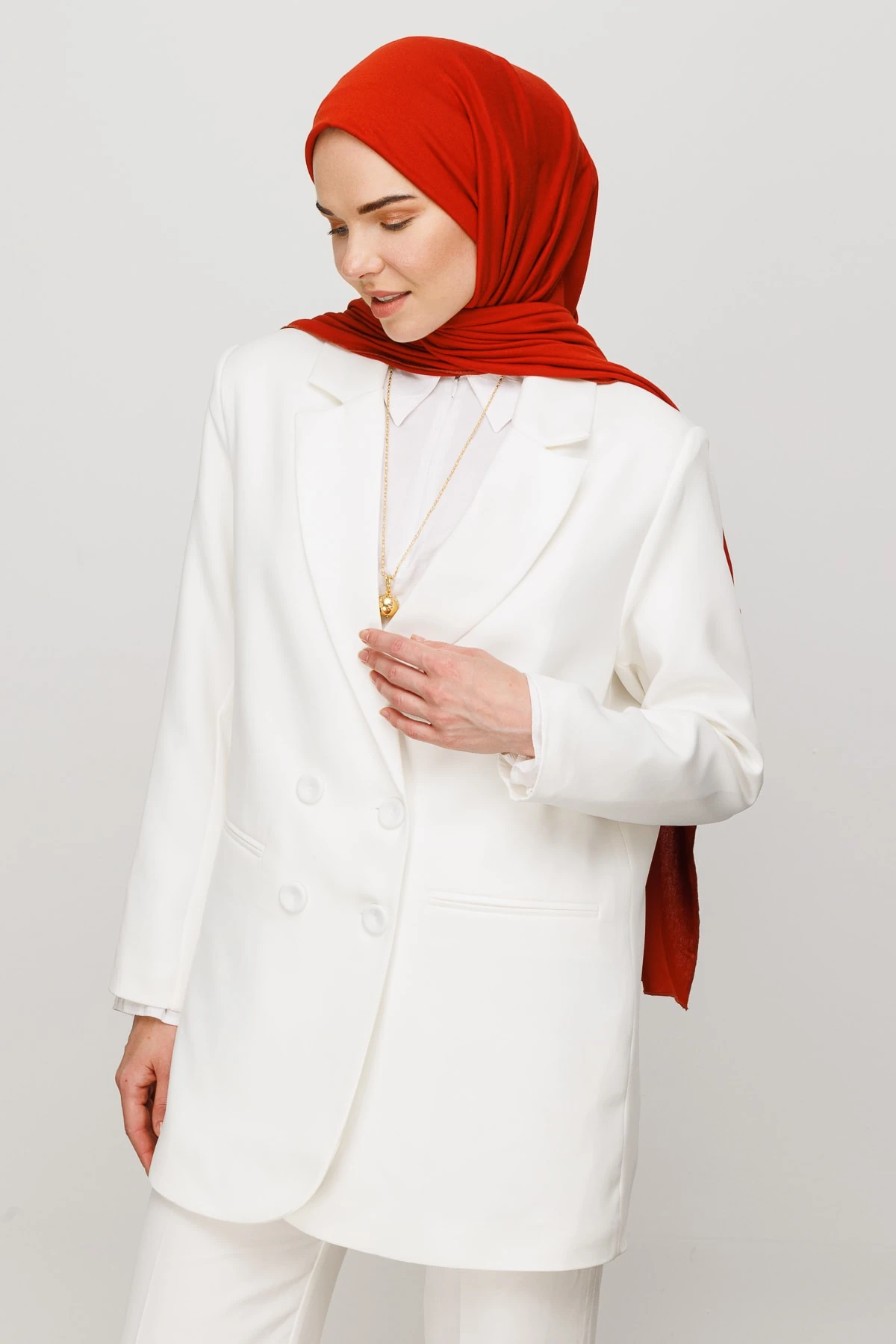 Toptan Penye Şal - Kiremit