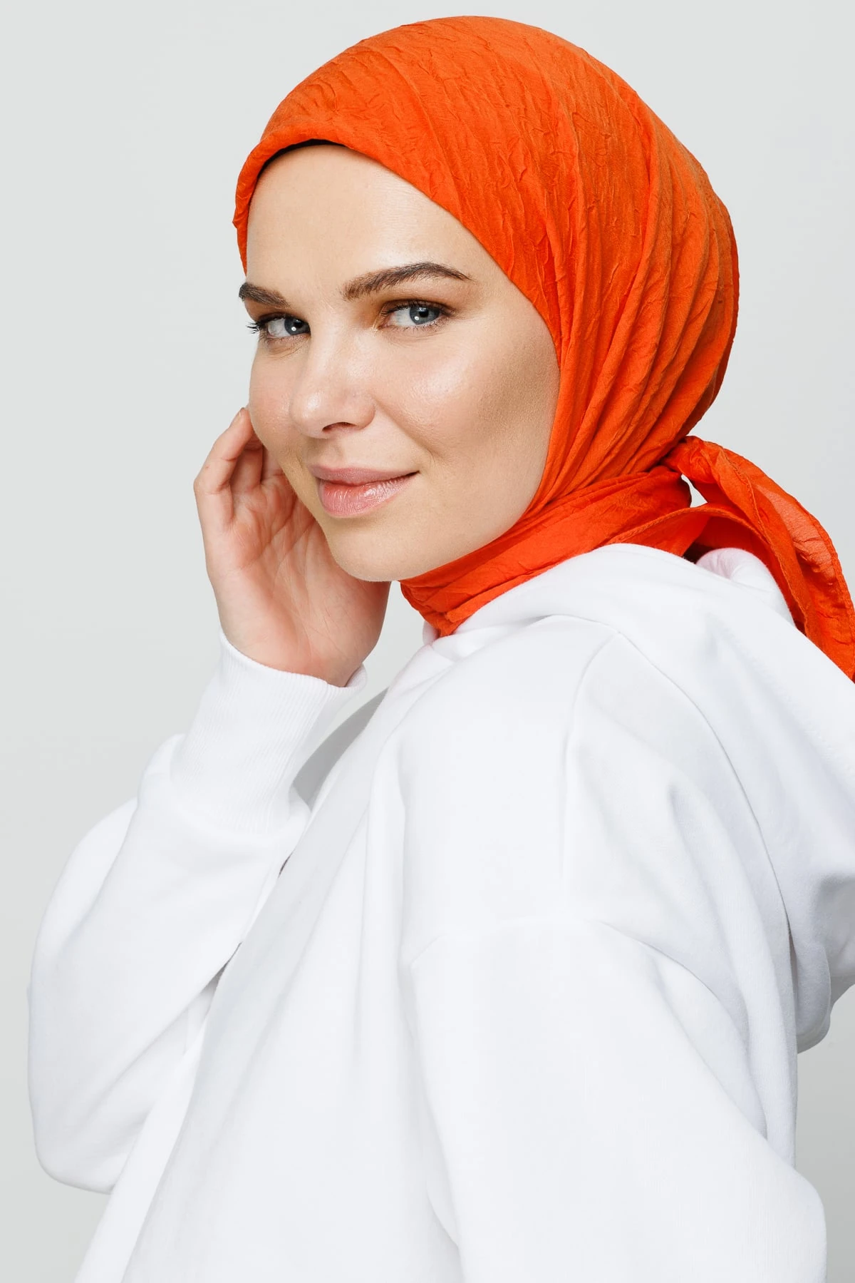 Toptan Bambu Eşarp - Turuncu