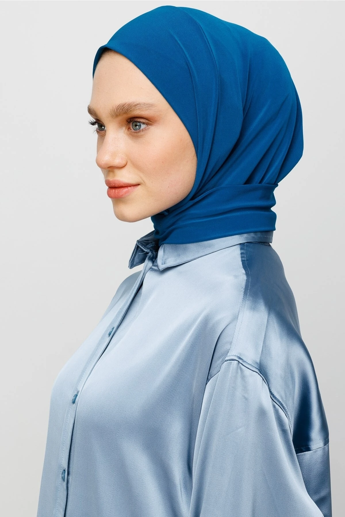Wholesale Ready Shawls - Petrol Blue