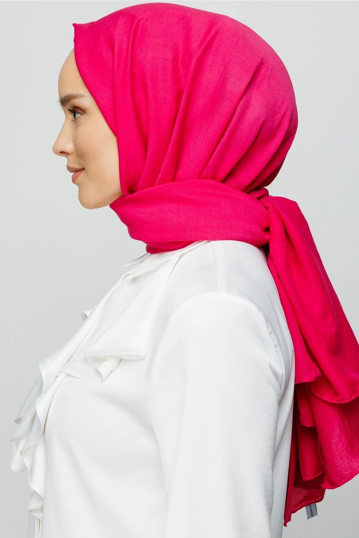 Toptan Pamuk Kraş Şal - Fuşya