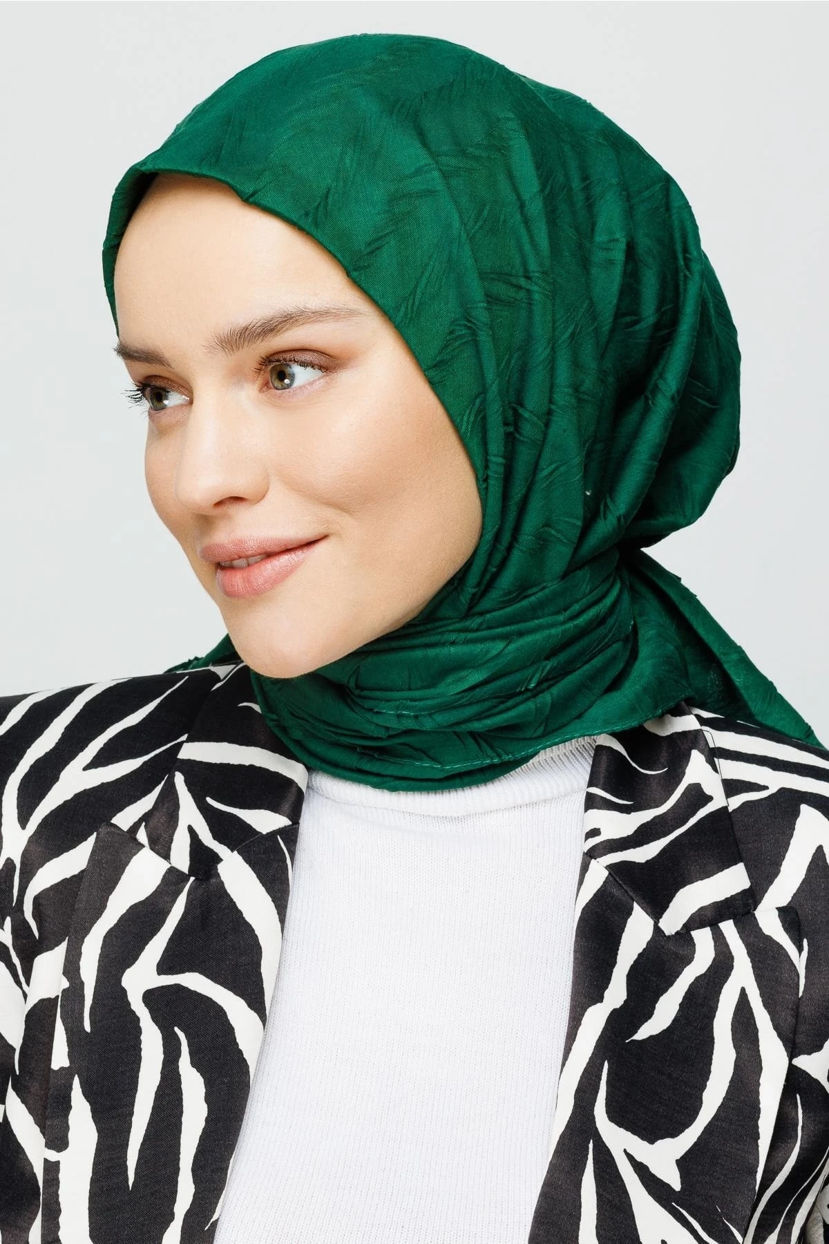 Pleated Bamboo Scarf - Emerald