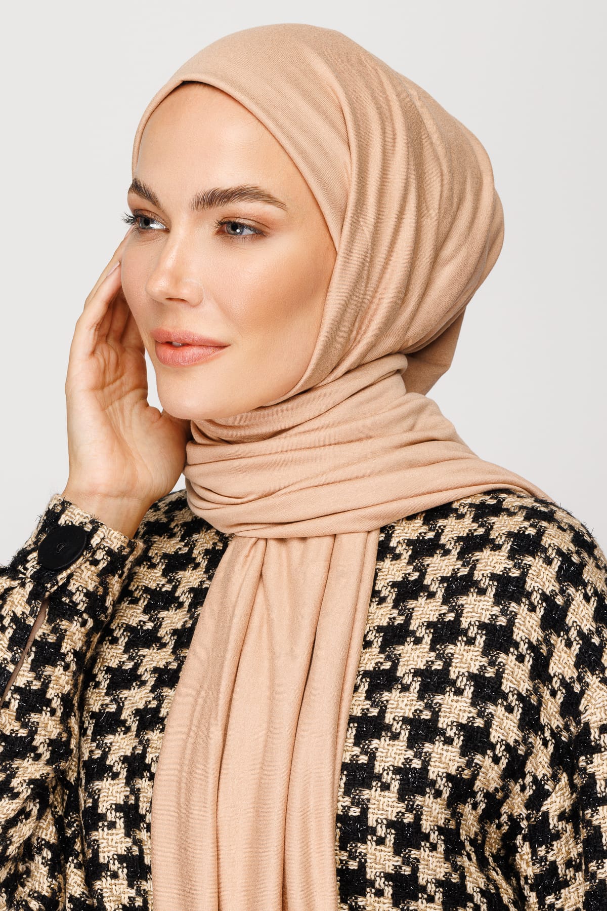 Toptan Penye Şal - Nude