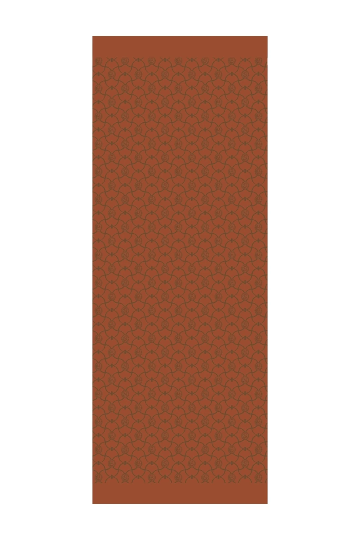 Toptan Marrakech Desen Çift Taraflı Şal - Koyu Haki-Tarçın