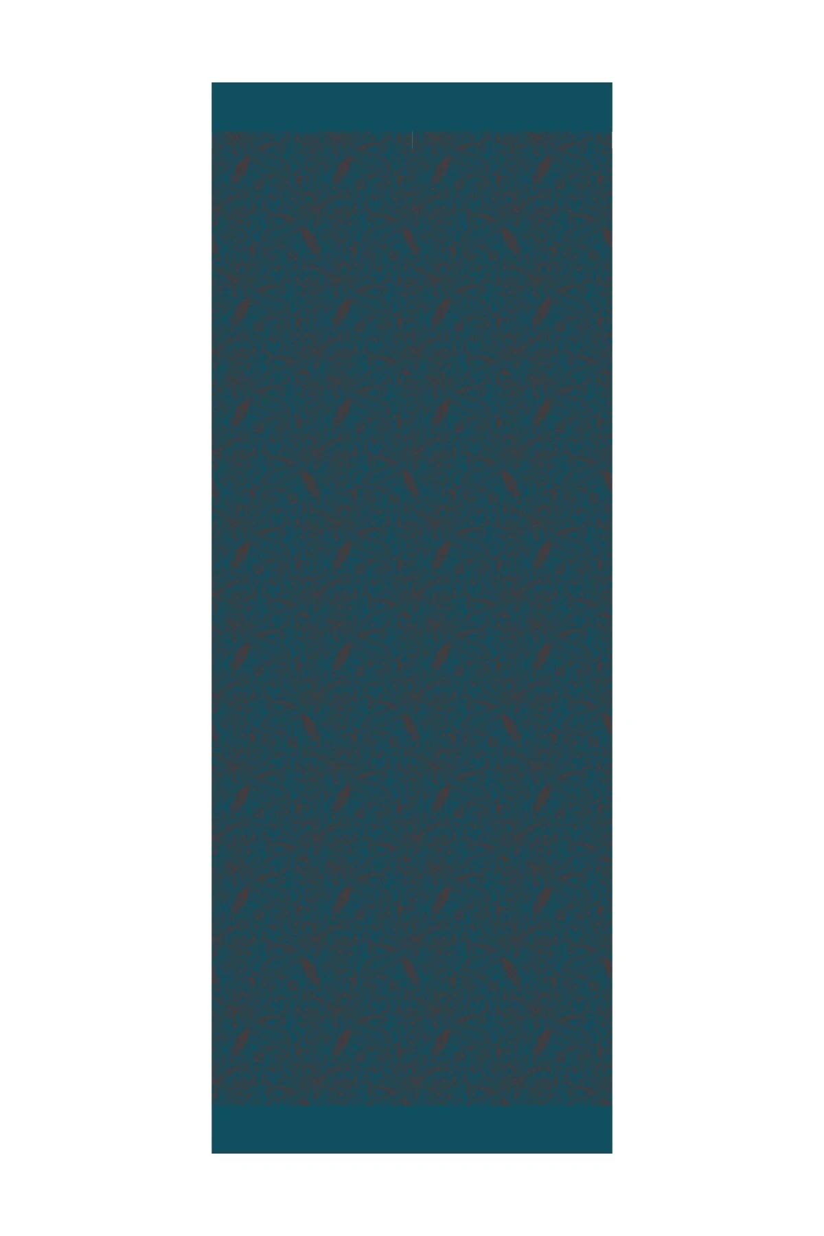 Velora-Pattern Reversible Shawl - Bitter Brown-Petroleum Blue