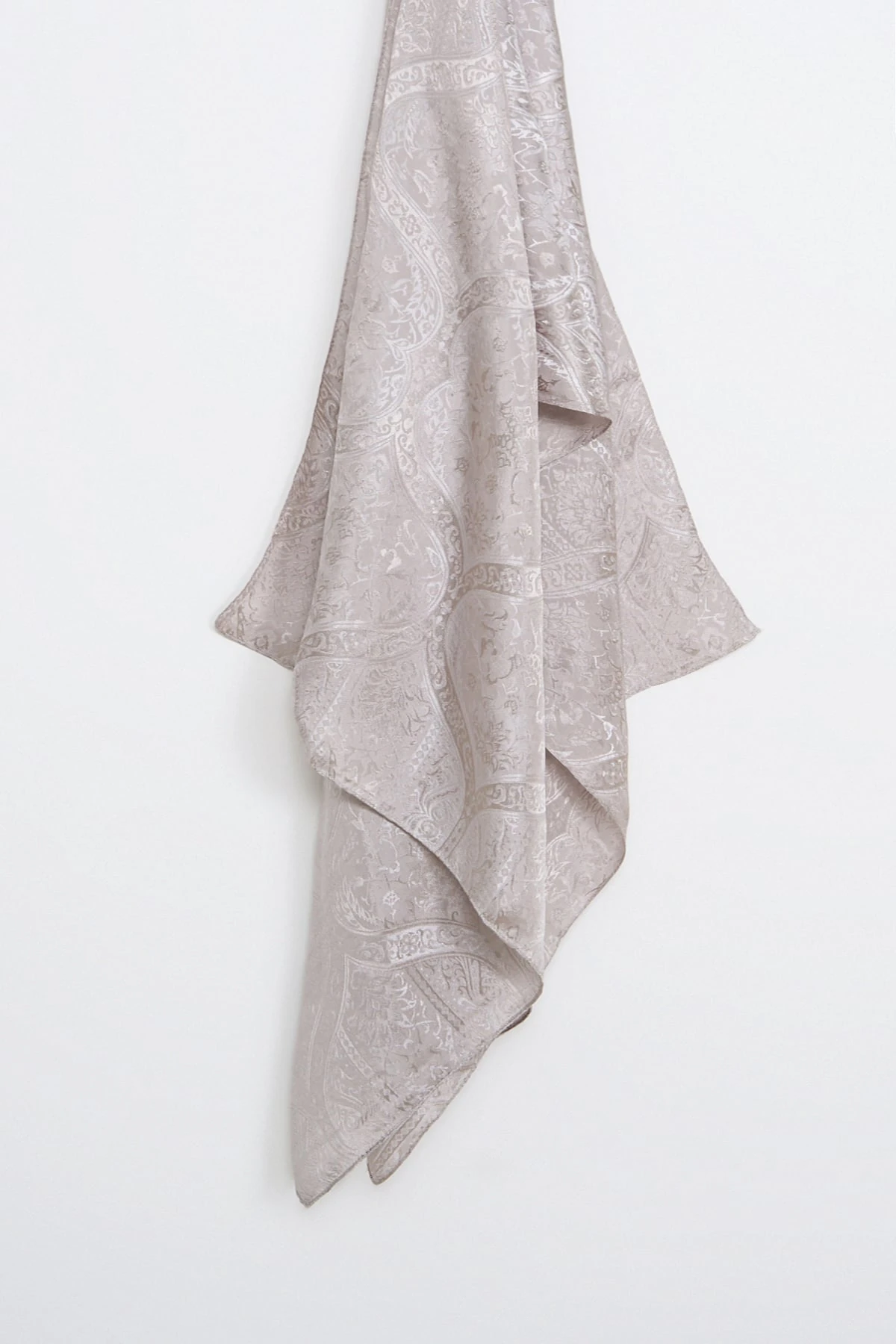 Shline Line Viscose Shawl - Mink-Stone Color
