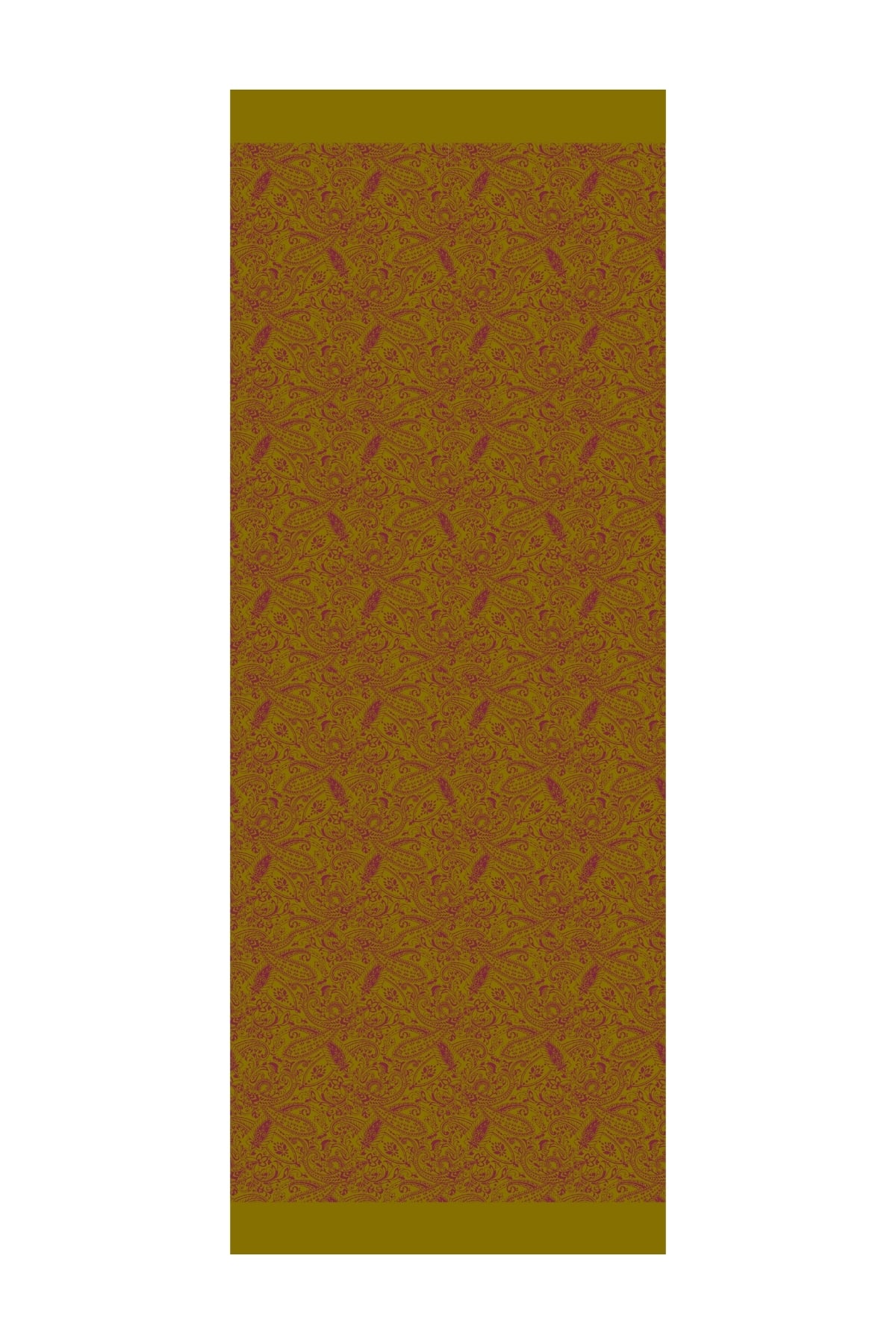 Toptan Velora Desen Çift Taraflı Şal - Yağ Yeşili-Mürdüm