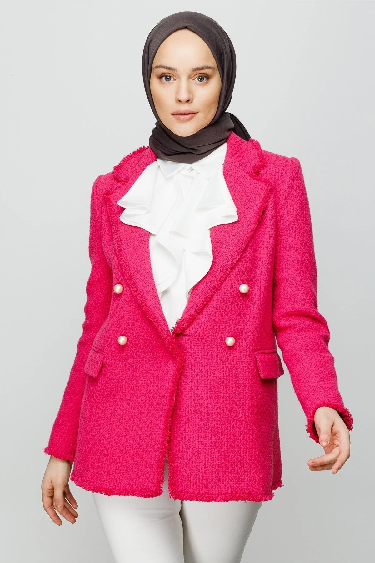 Cotton Crinkle Shawl - Fume