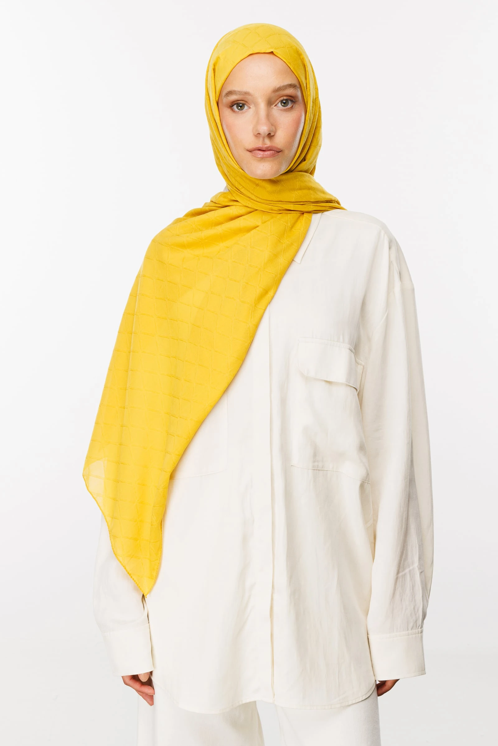 Bamboo Jacquard Shawl - Apricot