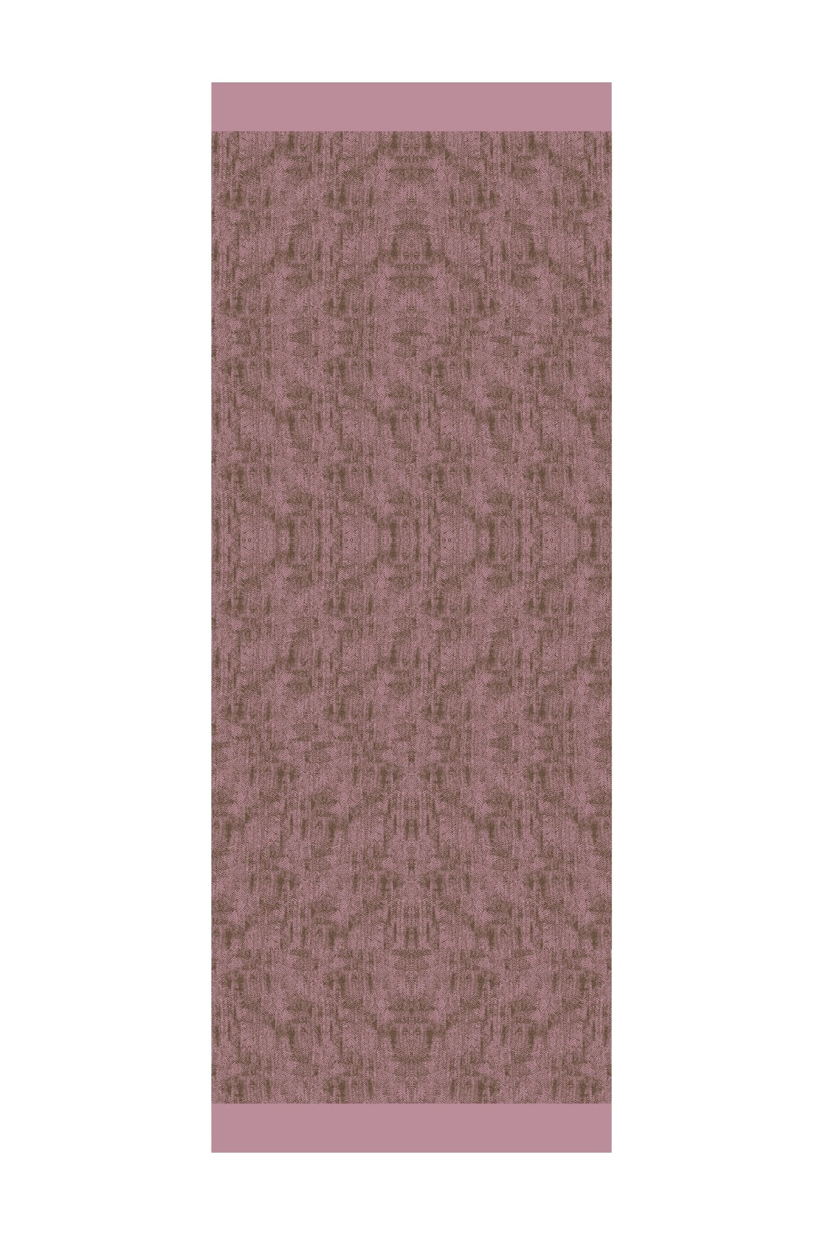 Toptan Sahra Desen Çift Taraflı Şal - Koyu Haki-Koyu Gül Kurusu