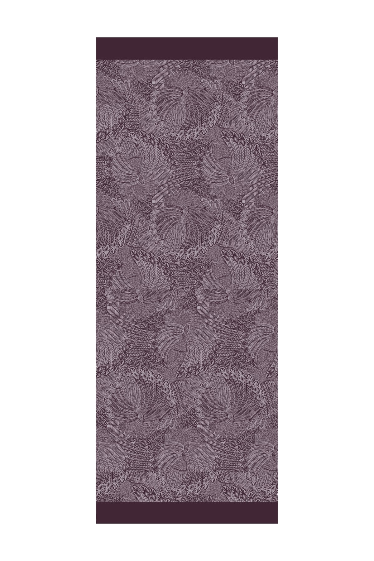 Toptan Mayra Desen Çift Taraflı Şal - Mor-Gri