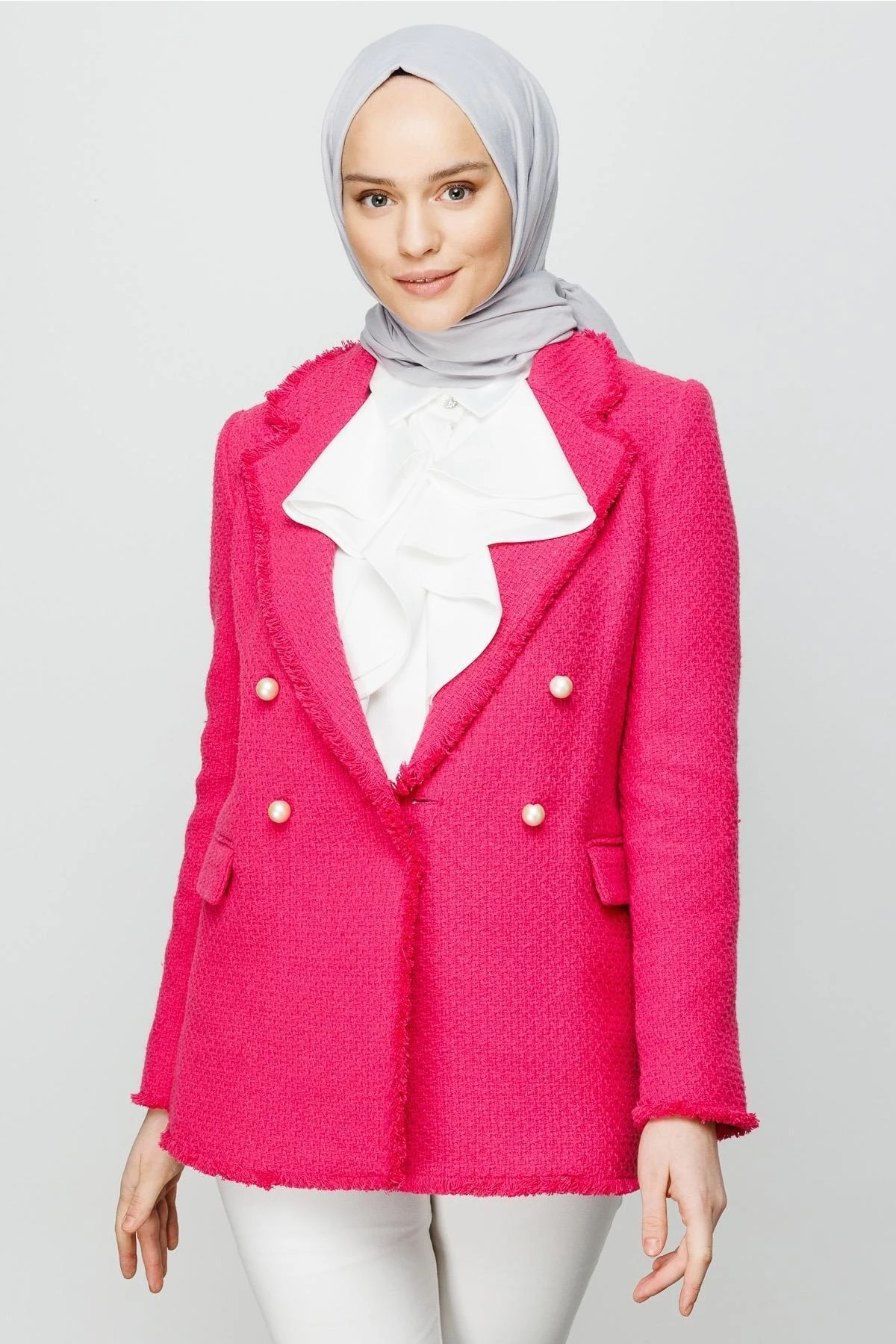 Cotton Crinkle Shawl - Silver