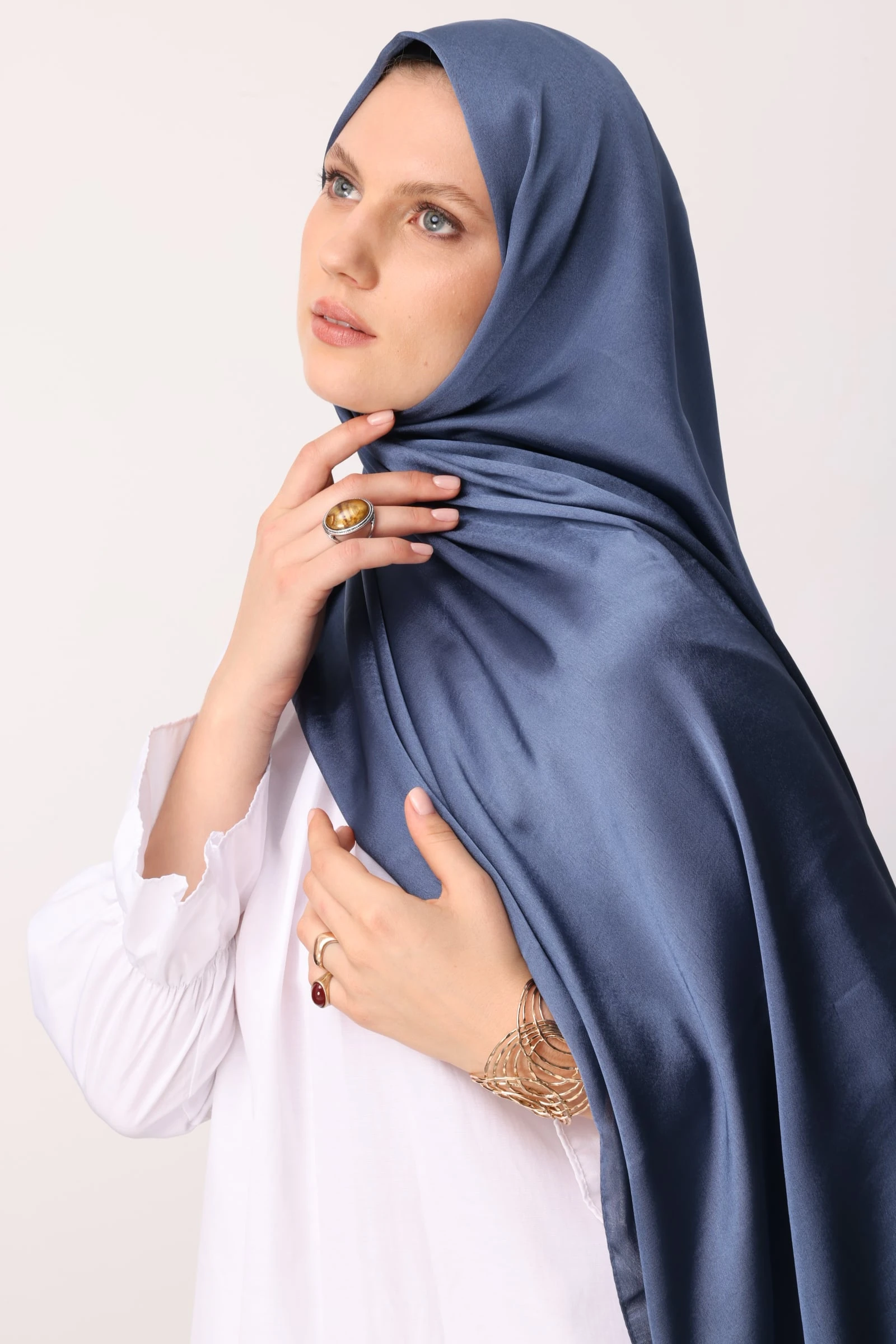 Toptan Diamond Aura Şal - İndigo