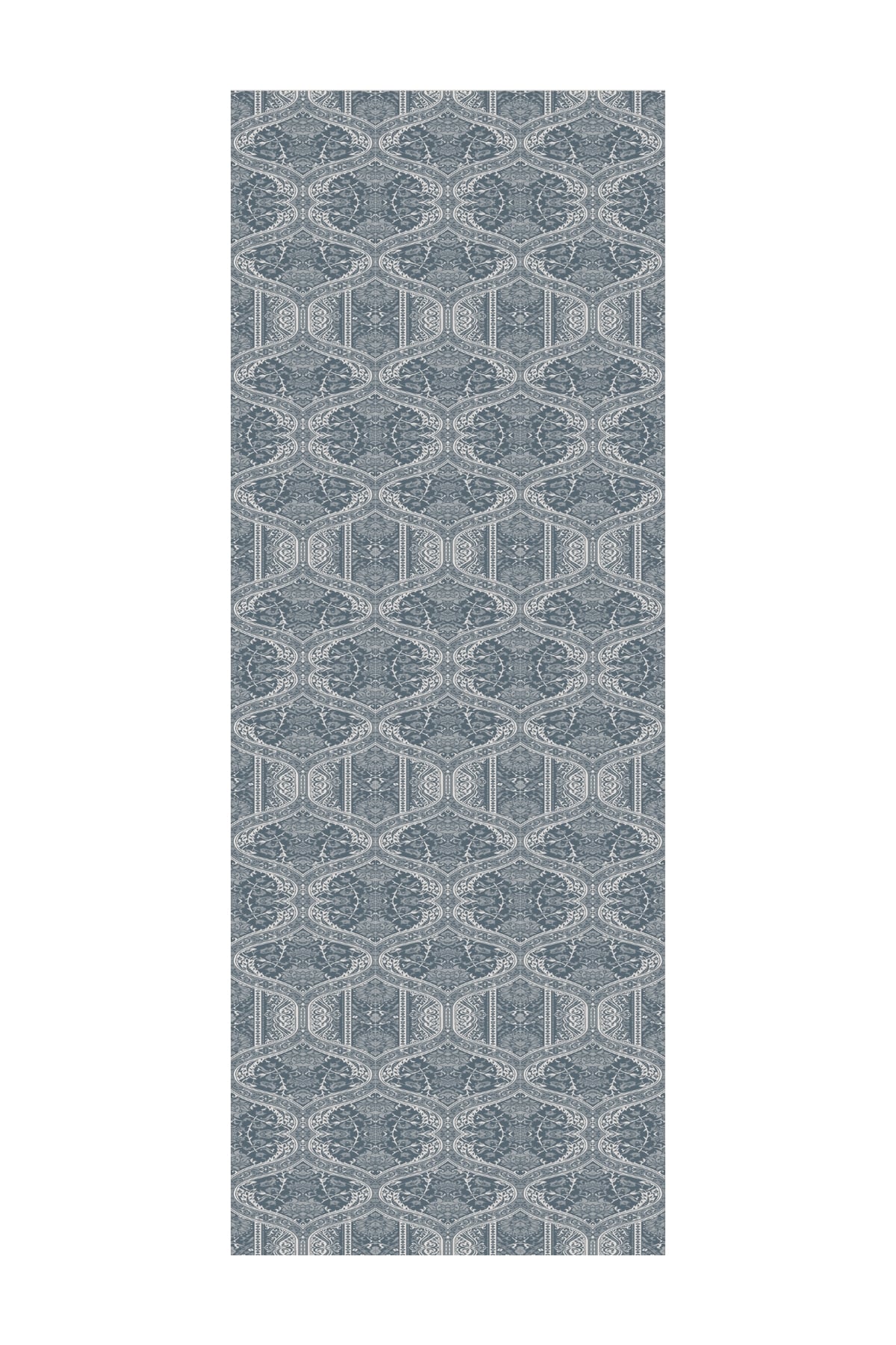 Shline Line Viscose Shawl - Petrol Blue-Beige
