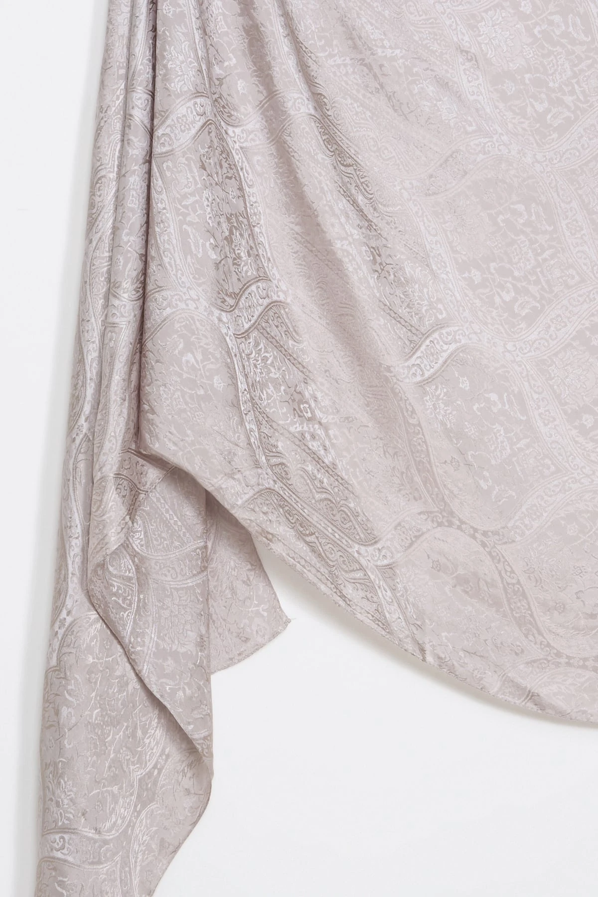 Shline Line Viscose Shawl - Mink-Stone Color