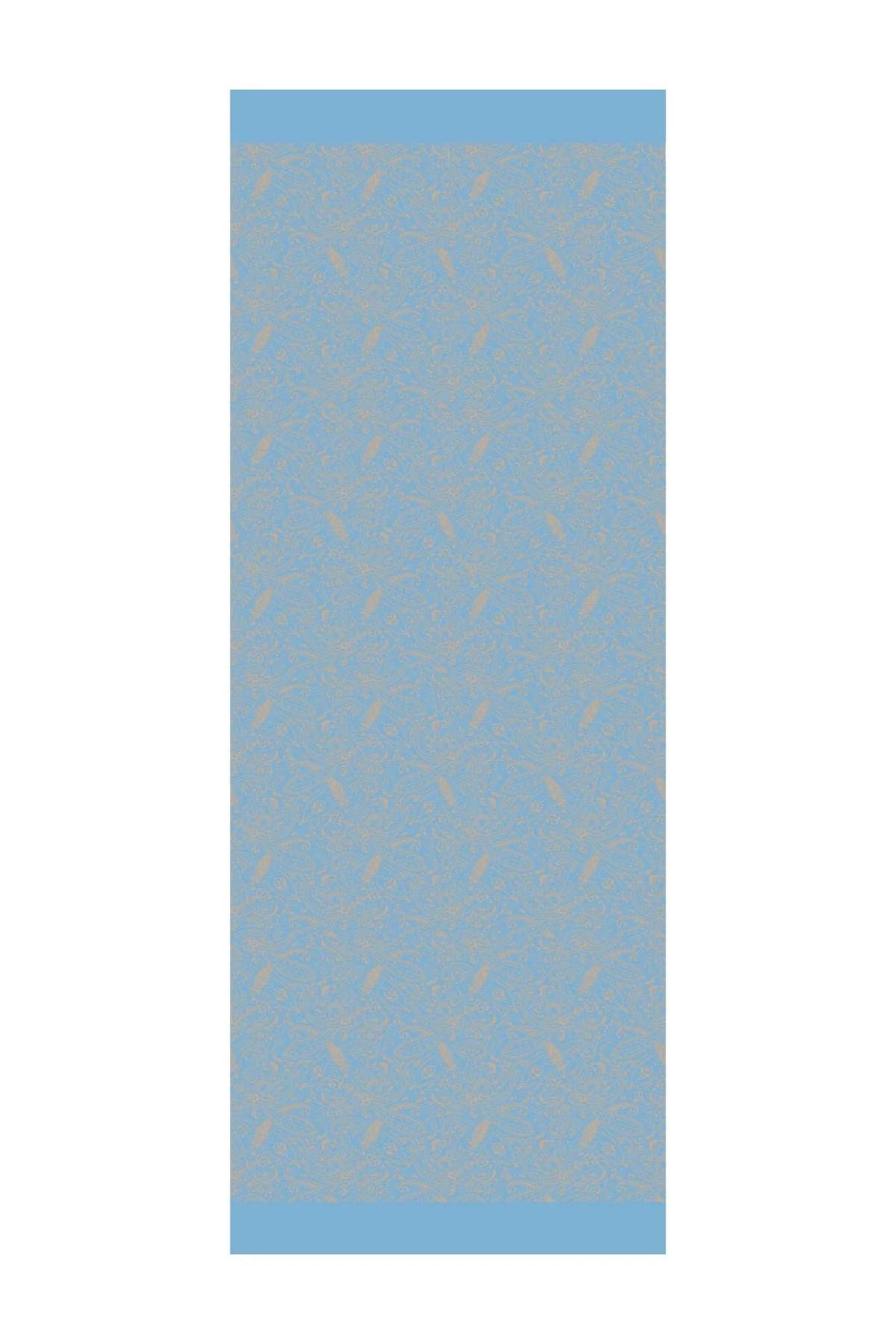 Toptan Velora Desen Çift Taraflı Şal - Vizon-Turkuaz