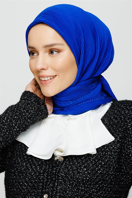 Pleated Scarf - Saxe Blue