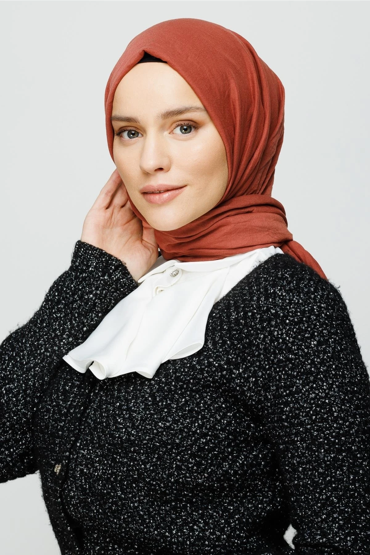 Toptan Pamuk Kraş Şal - Soğan Kabuğu