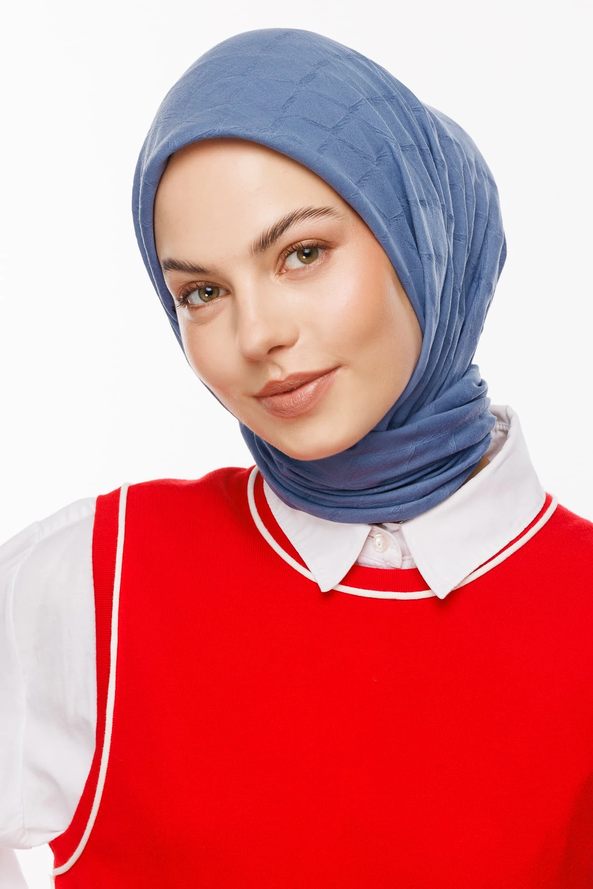 Toptan Bambu Jakar Eşarp - Gök Mavisi