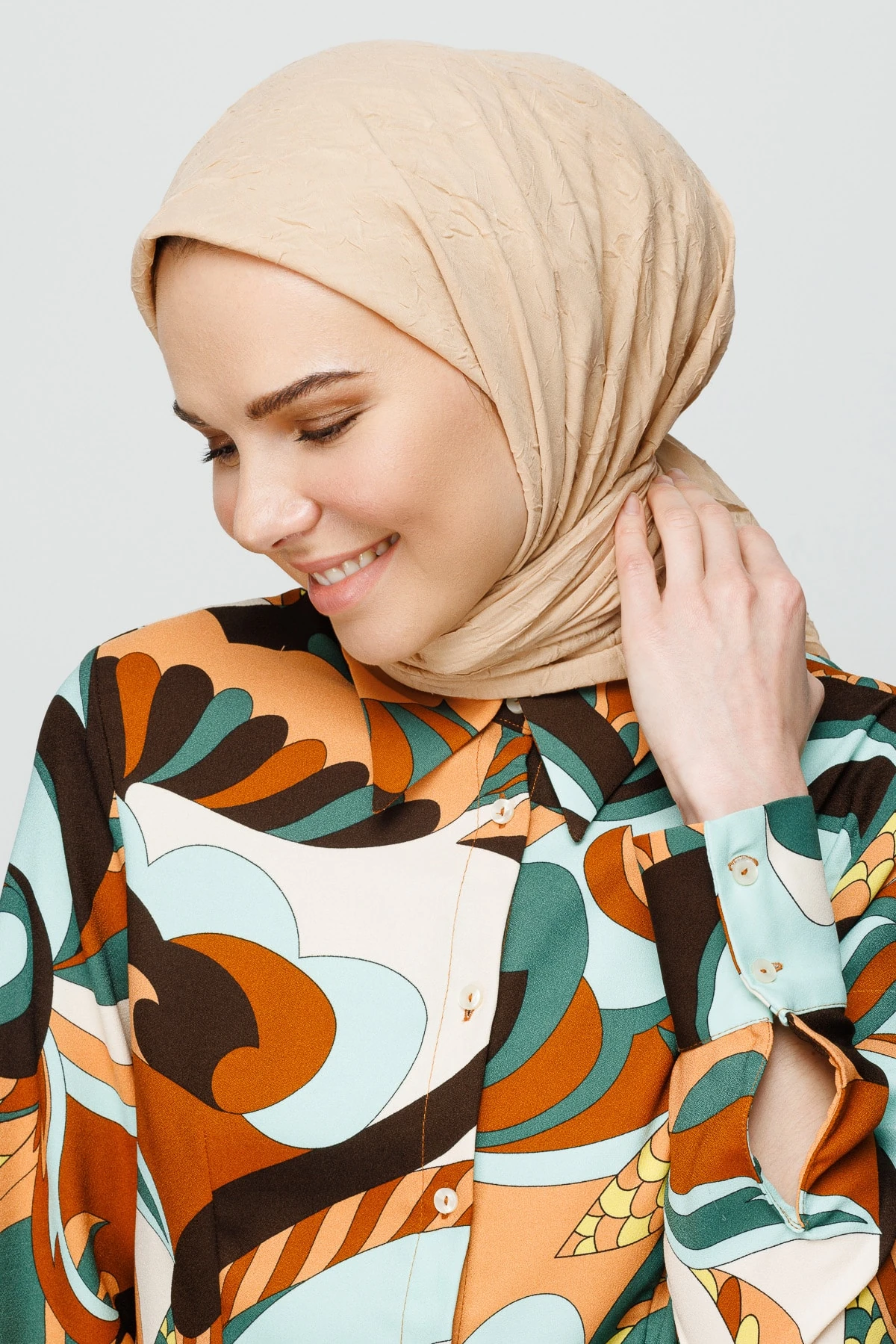 Toptan Bambu Eşarp - Kum Beji