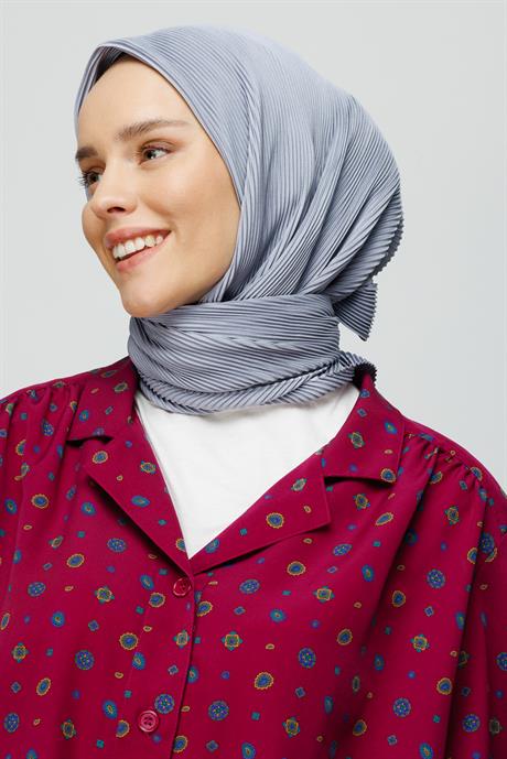 Toptan Pilise Eşarp - Gümüş