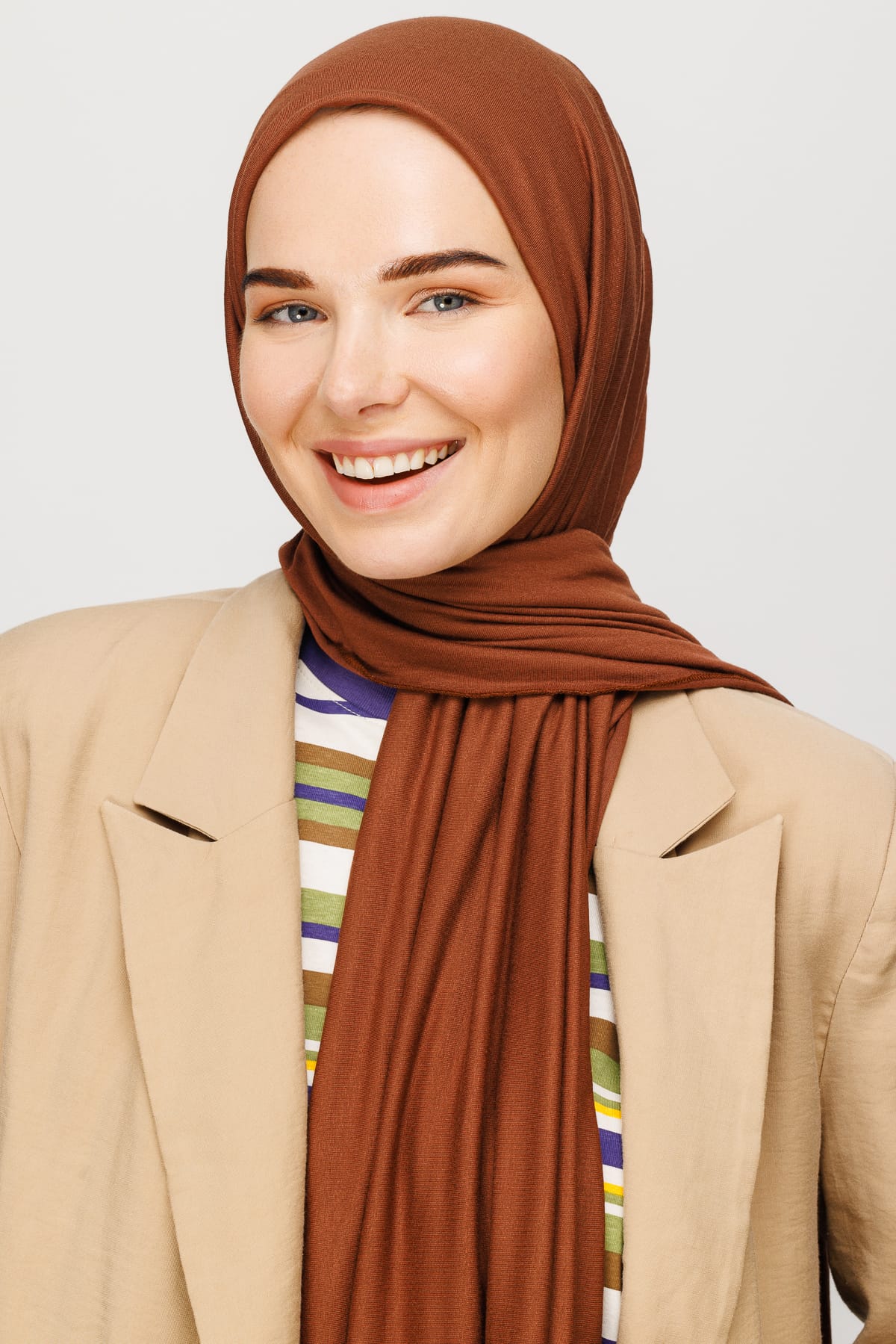 Toptan Penye Şal - Koyu Kahverengi