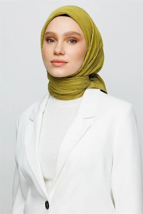 Pleated Scarf - Olive