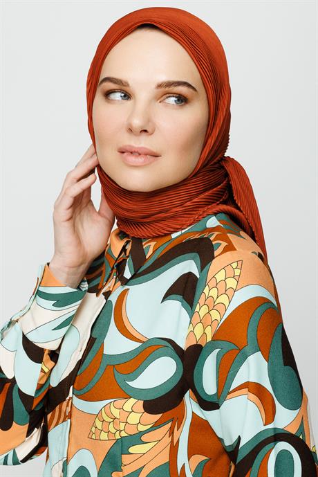 Pleated Scarf - Tile