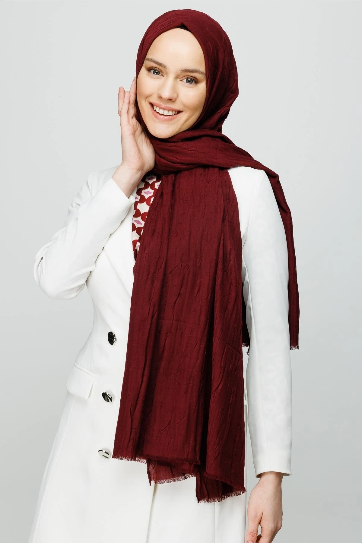 Bamboo Shawl - Dark Burgundy