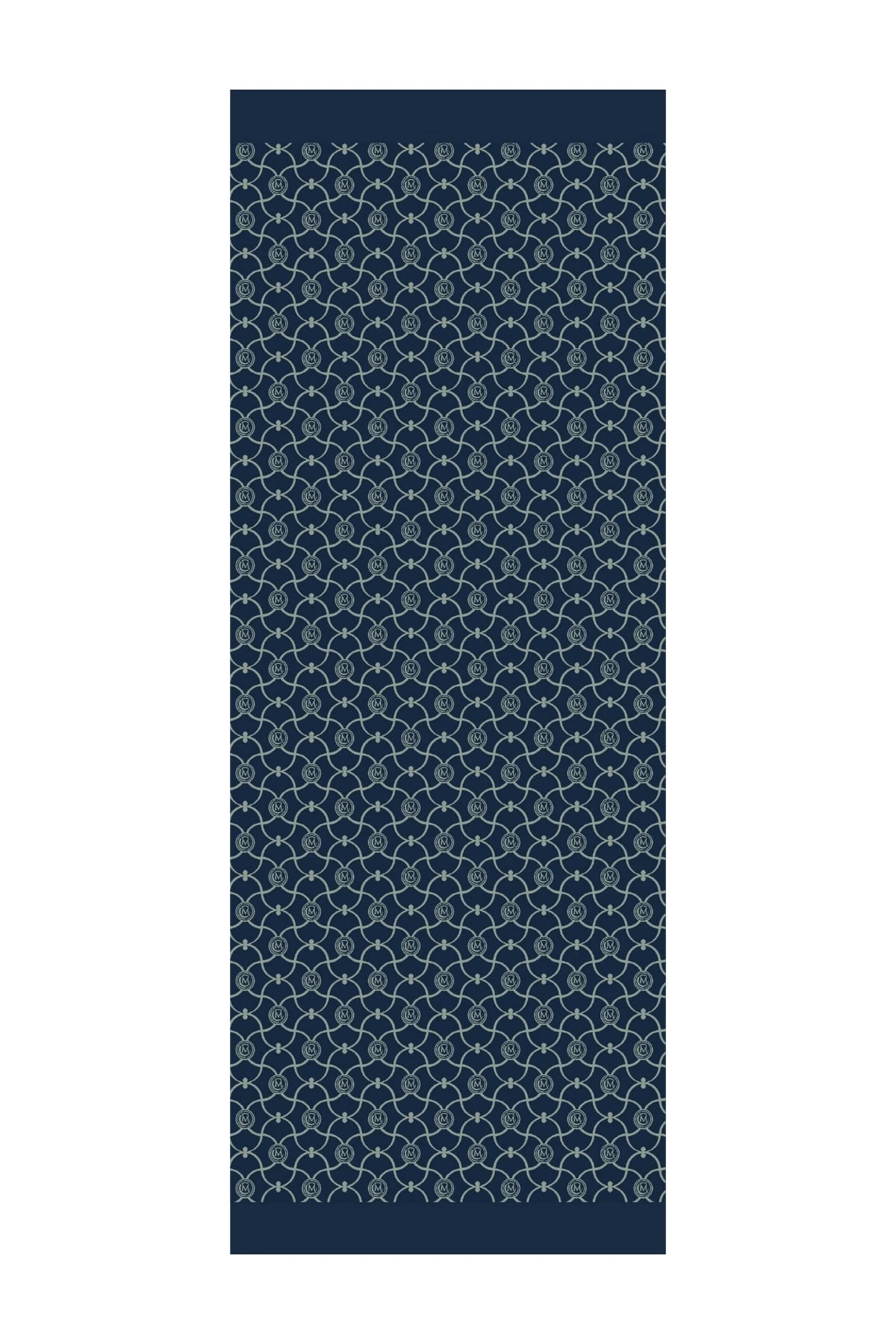 Toptan Marrakech Desen Çift Taraflı Şal - Lacivert-Su Yeşili