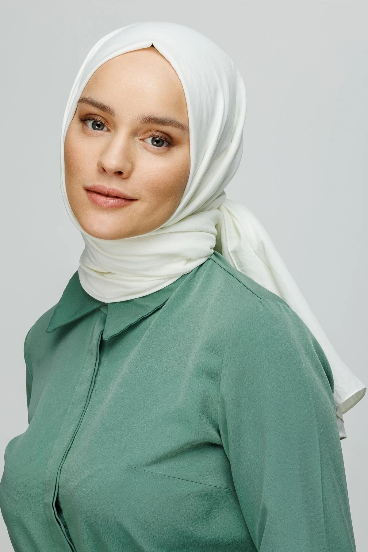 Cotton Crinkle Shawl - Ecru