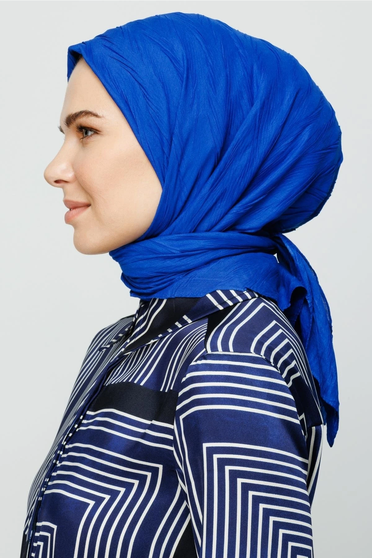 Pleated Bamboo Scarf - Saxe Blue