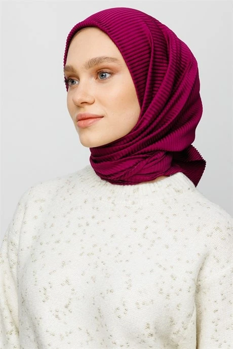 Toptan Pilise Eşarp - Mürdüm