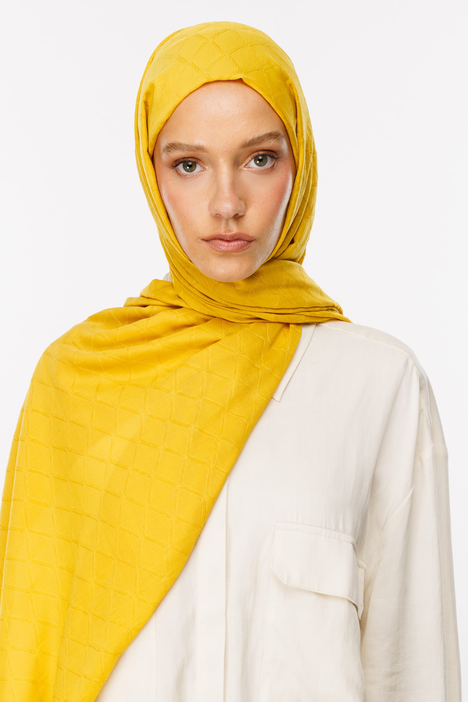 Bamboo Jacquard Shawl - Apricot