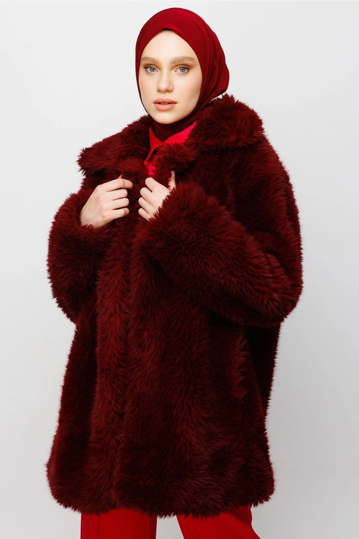 Toptan Hazır Şal - Bordo