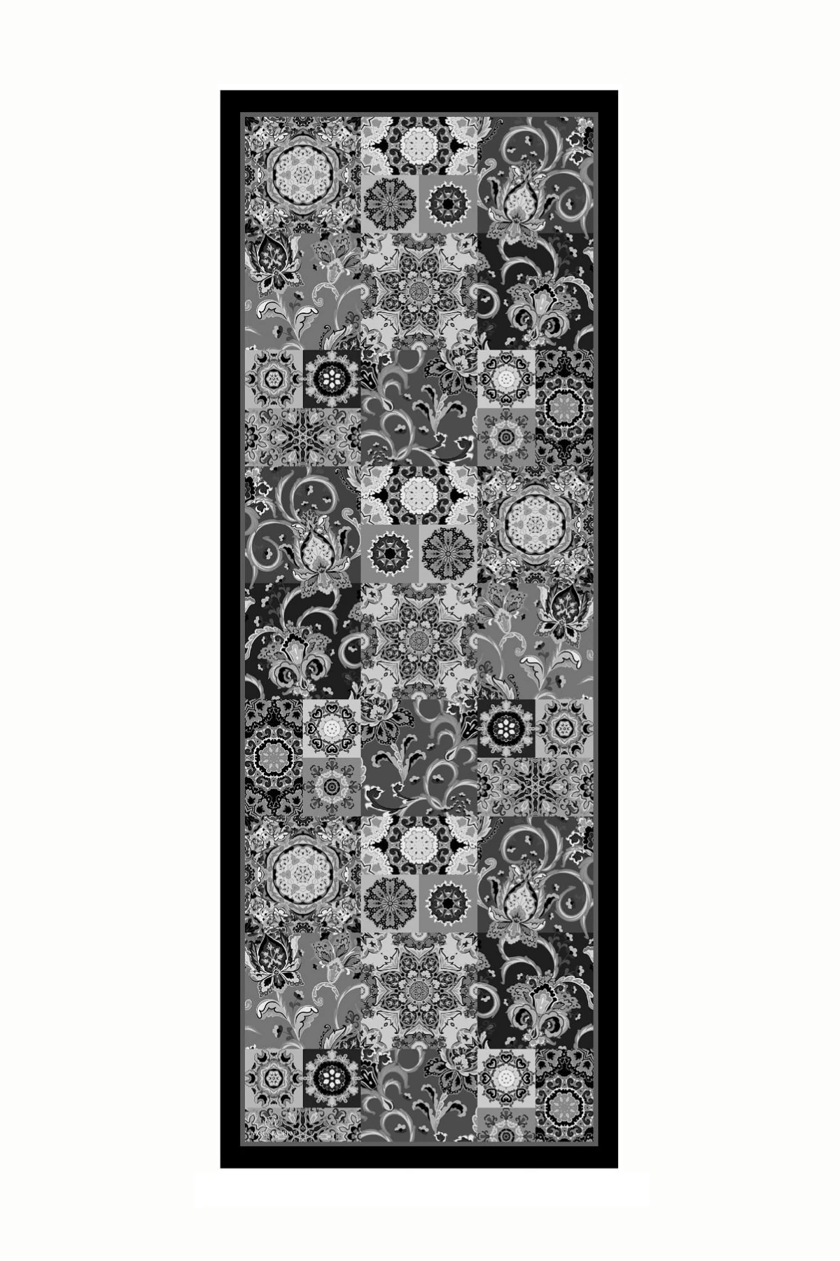 Wholesale Solhar Pattern Cotton Shawl - Black