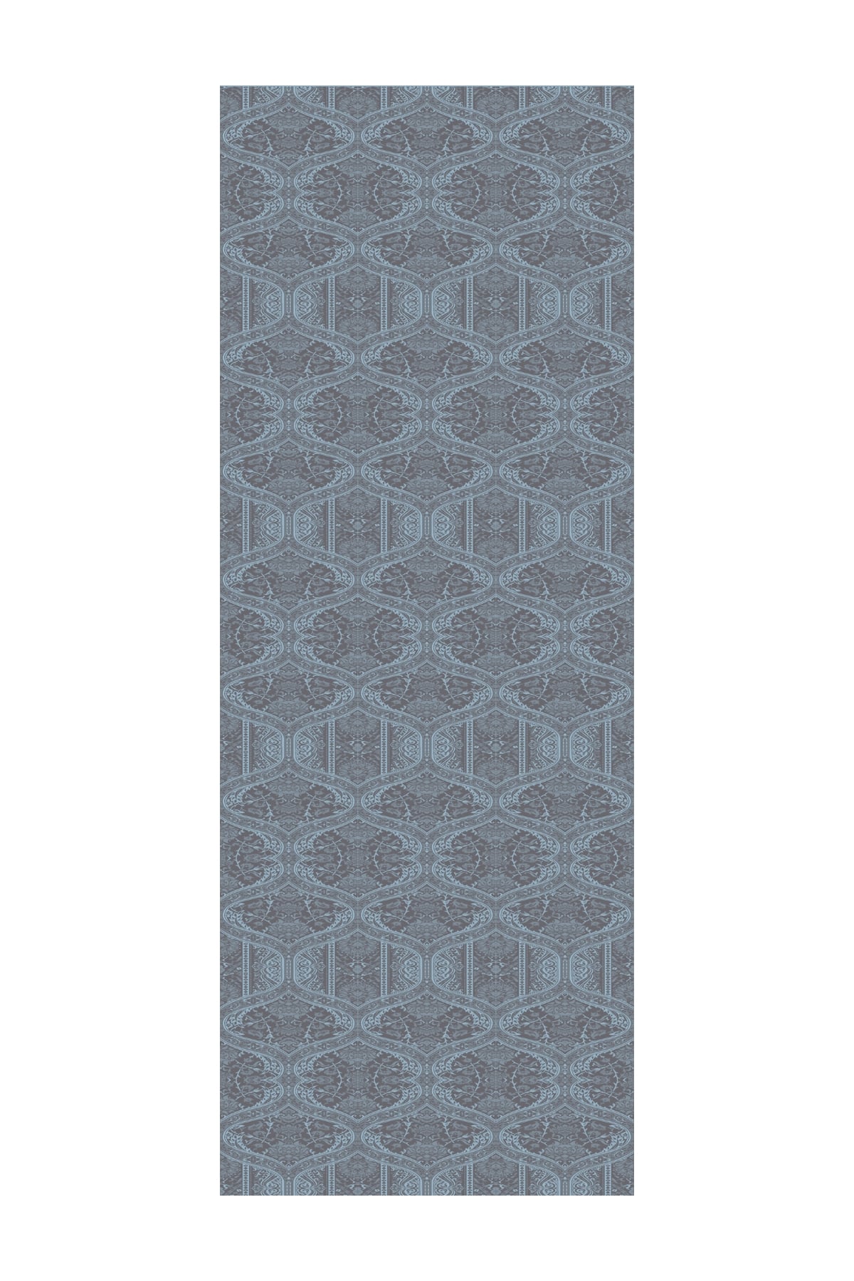Shline Line Viscose Shawl - Dark Gray-Light Blue