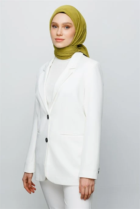 Pleated Scarf - Olive