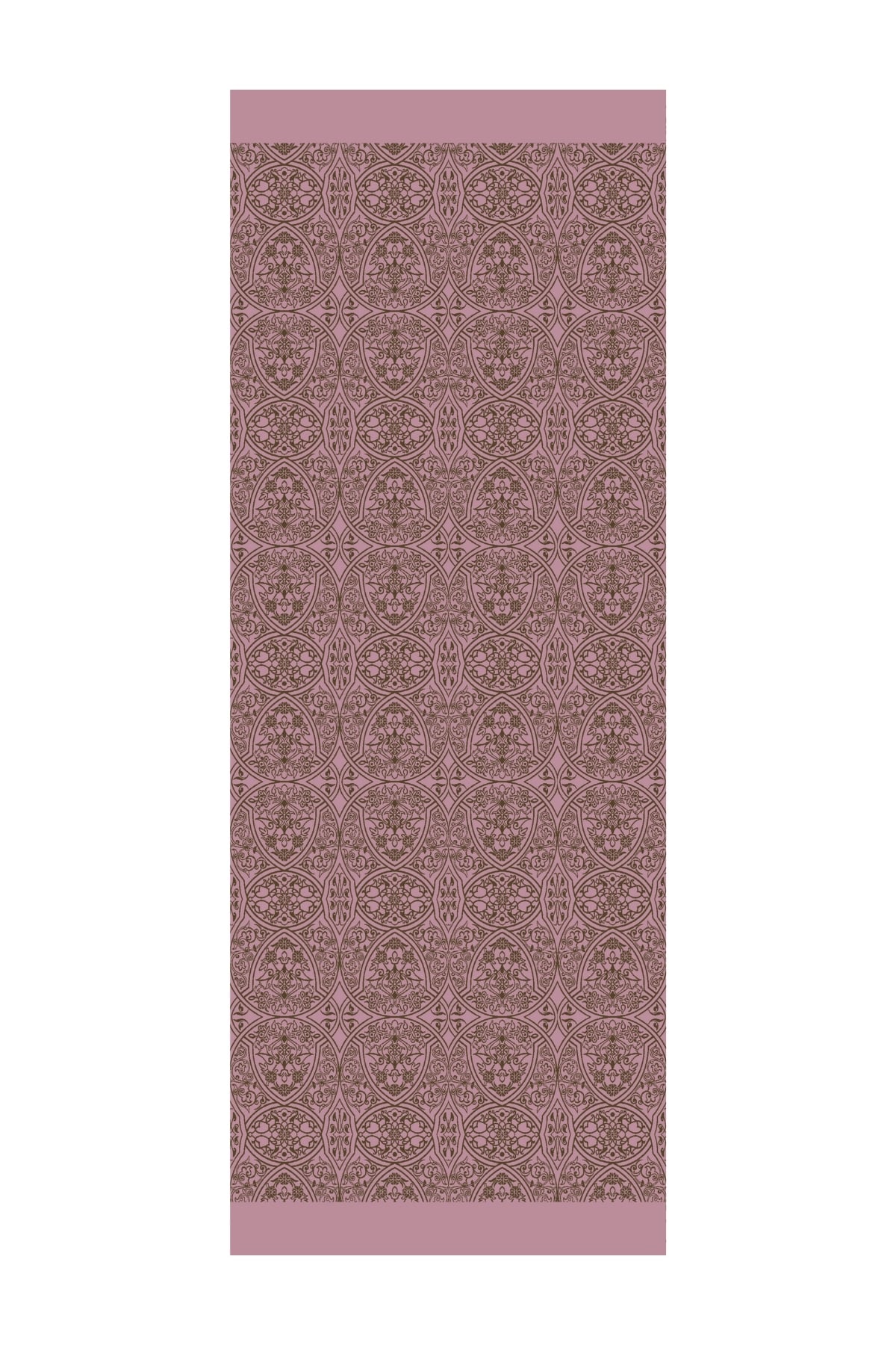 Toptan Morocco Desen Çift Taraflı Şal - Koyu Haki-Koyu Gül Kurusu