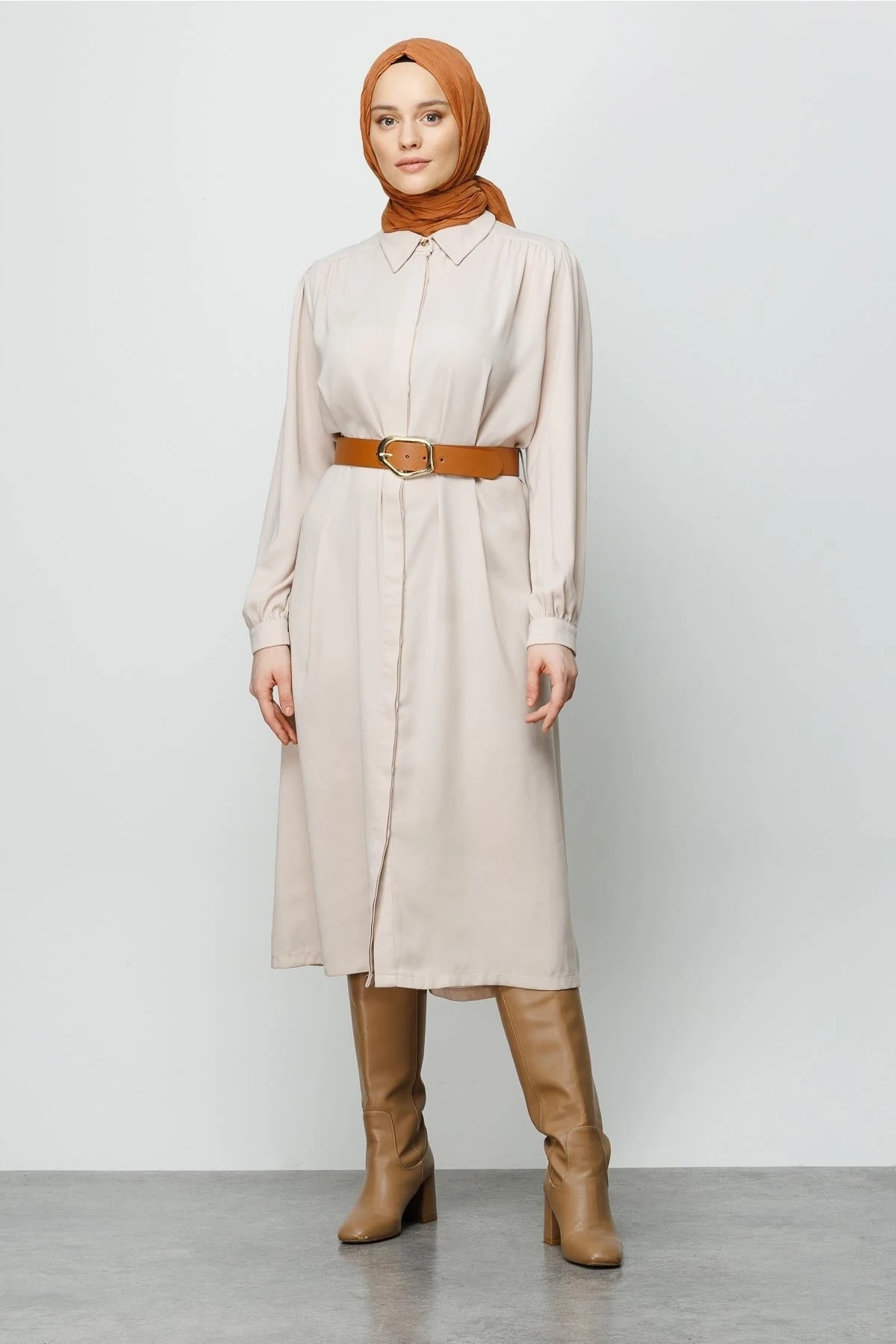 Pleated Bamboo Shawl - Peach